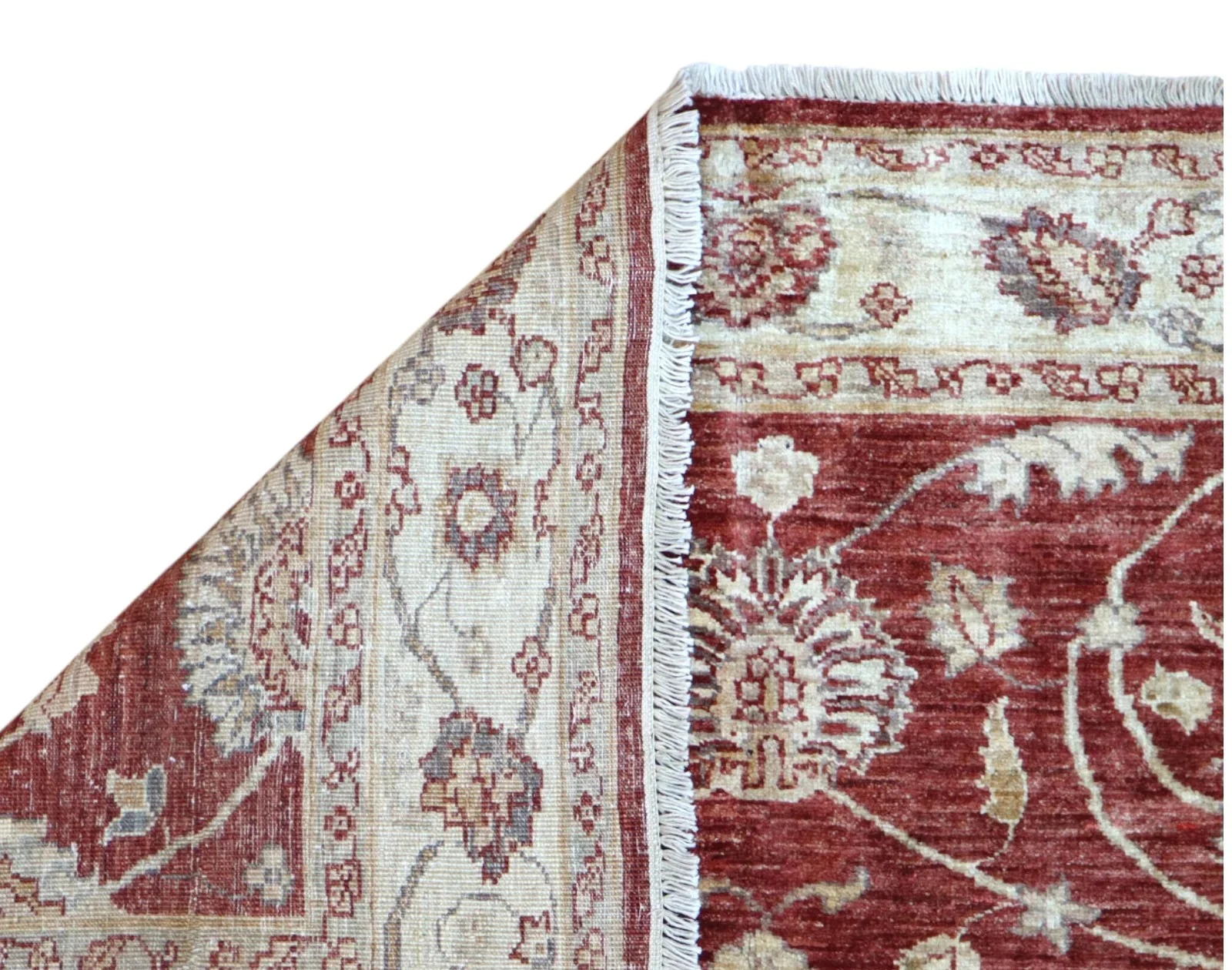 Ziegler Afghan Rug — hand-knotted, 183 × 157 cm, Wool