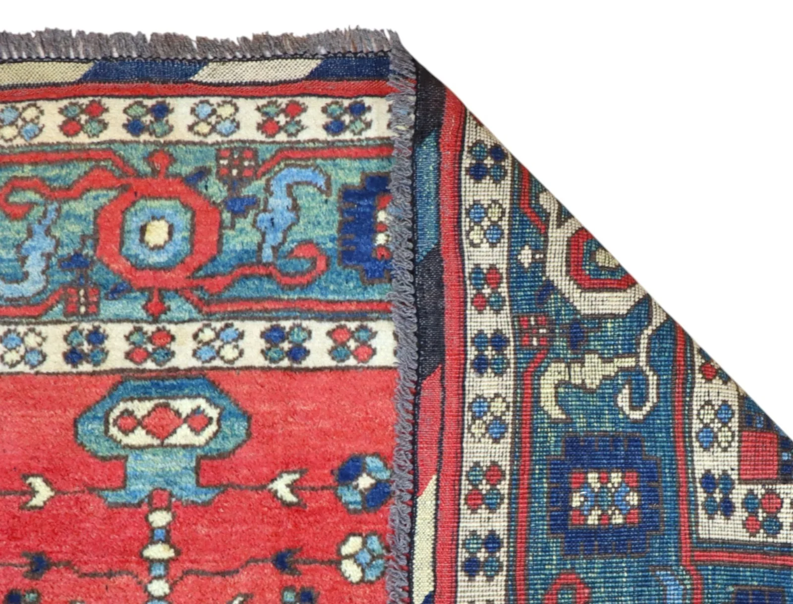 Kazak Afghan Rug 204 × 171 cm, Wool, hand-knotted