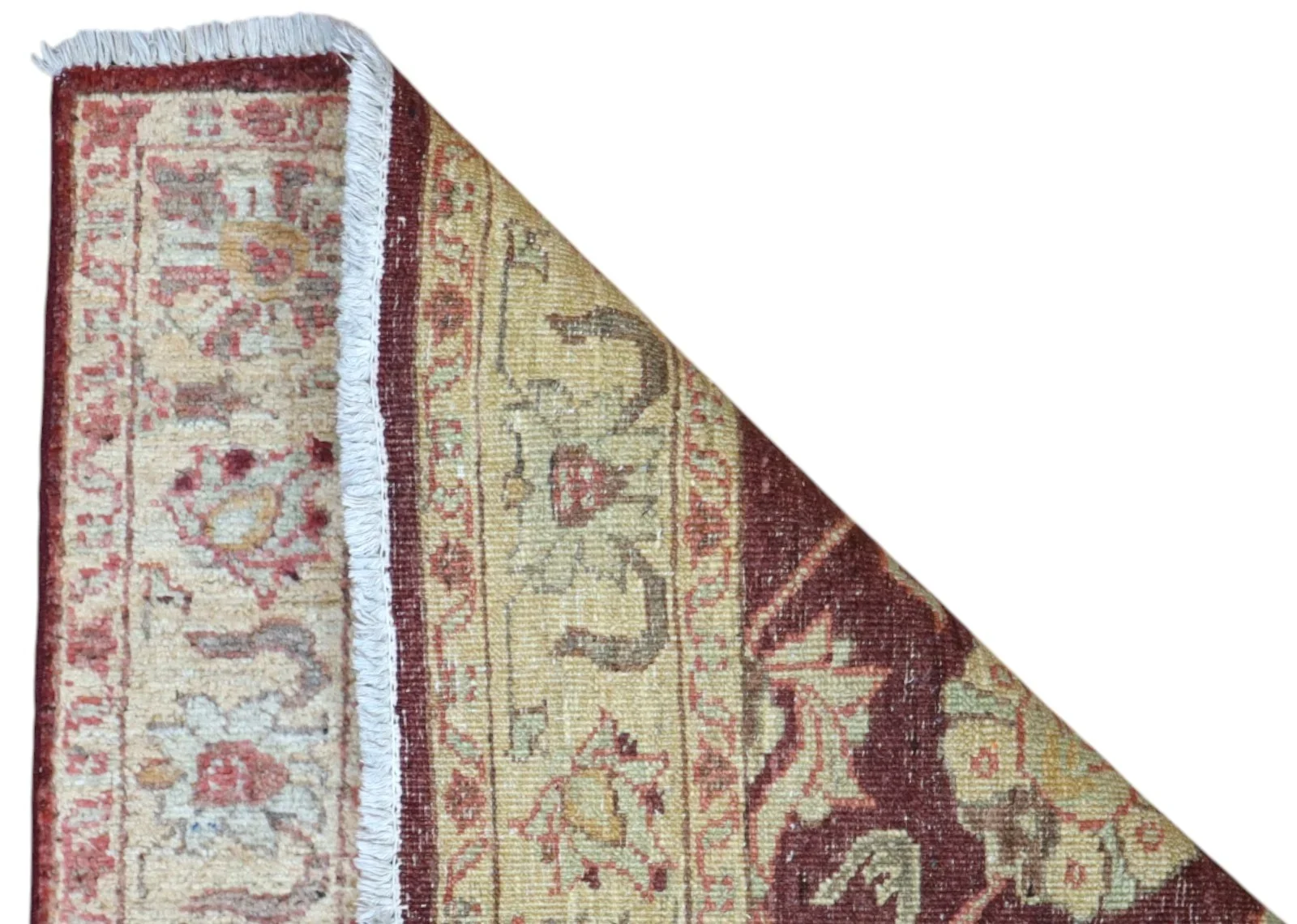 Ziegler Afghan Rug — hand-knotted, 261 × 78 cm, Wool