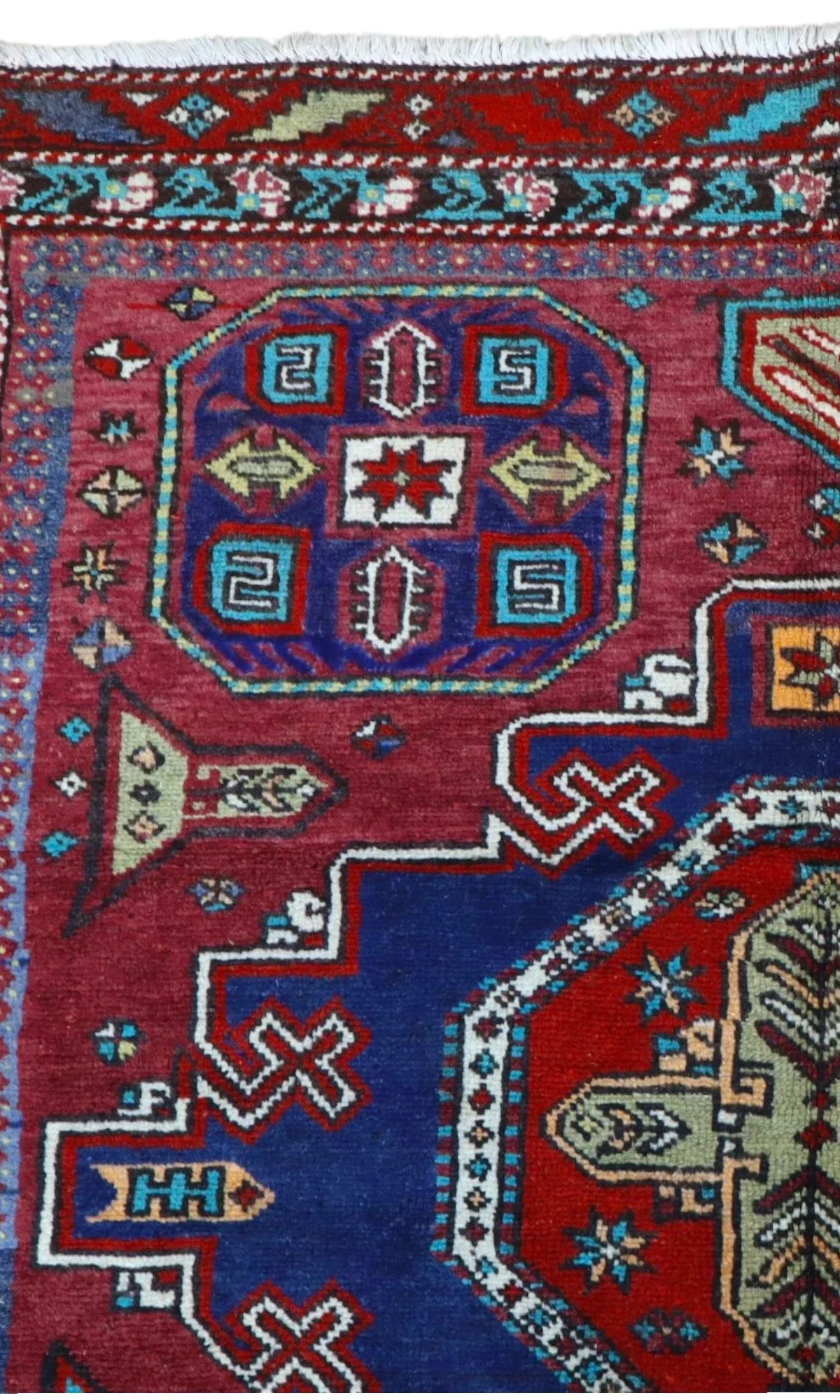 Turkish Rug 198 × 130 cm, Wool, hand-knotted