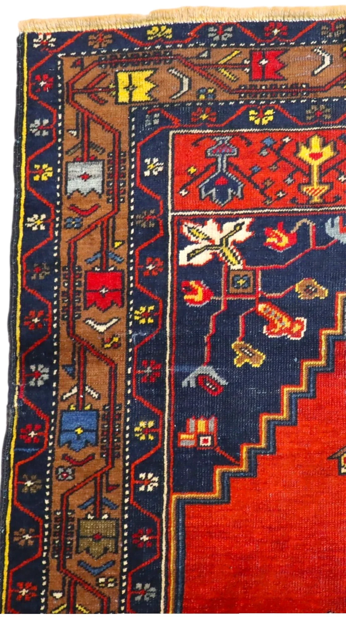orientteppich-kaukasus-220-x-115-cm-schurwolle-handgeknupft-rueckseite Turkish Rug 220 × 115 cm, Wool, hand-knotted