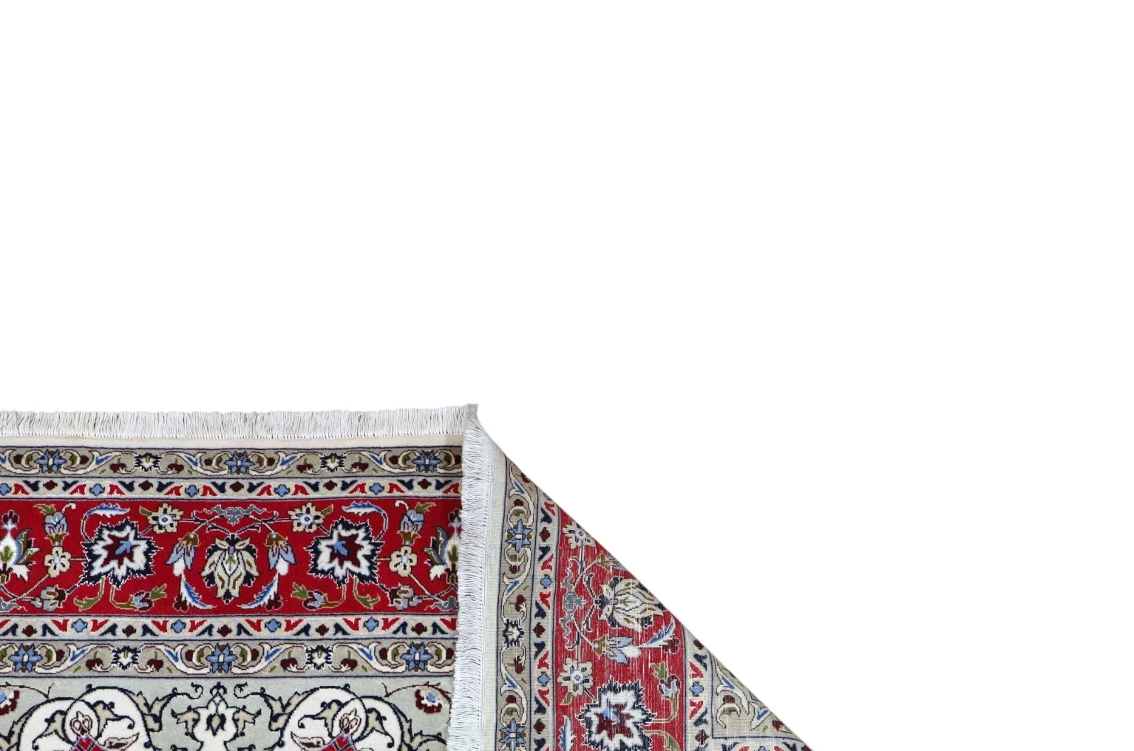 Hand-Knotted Wool & Silk Tabriz Persian Rug, 200 × 197 cm