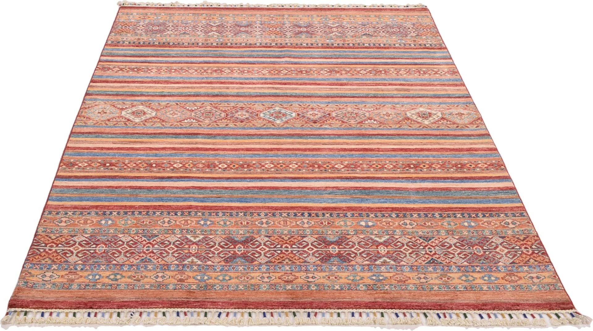 Hand-Knotted Wool Samarkand Pakistani Rug, 172 × 239 cm