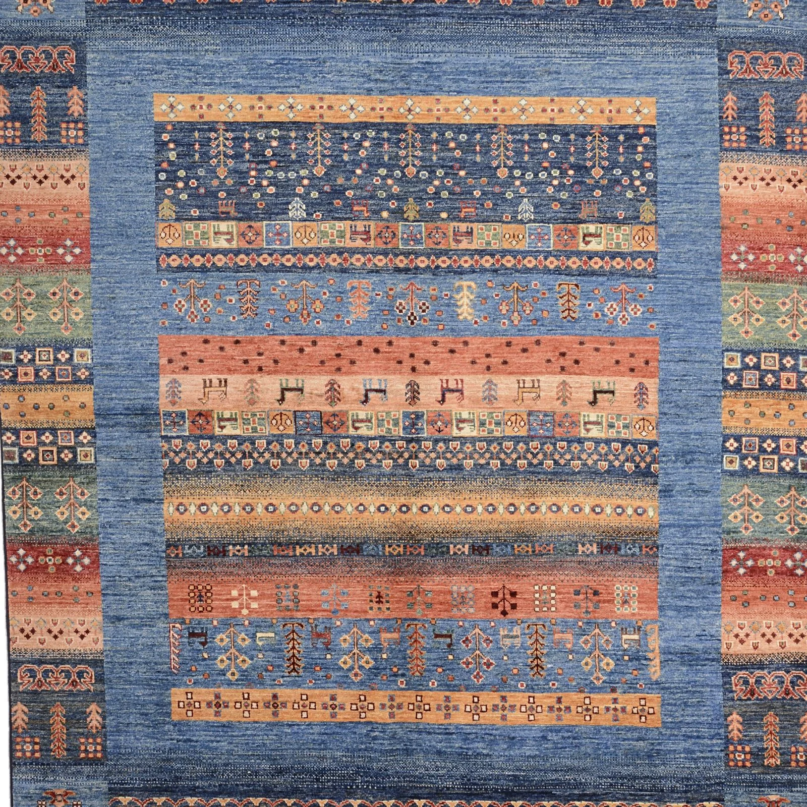 Hand-Knotted Wool Samarkand Pakistani Rug, 169 × 237 cm