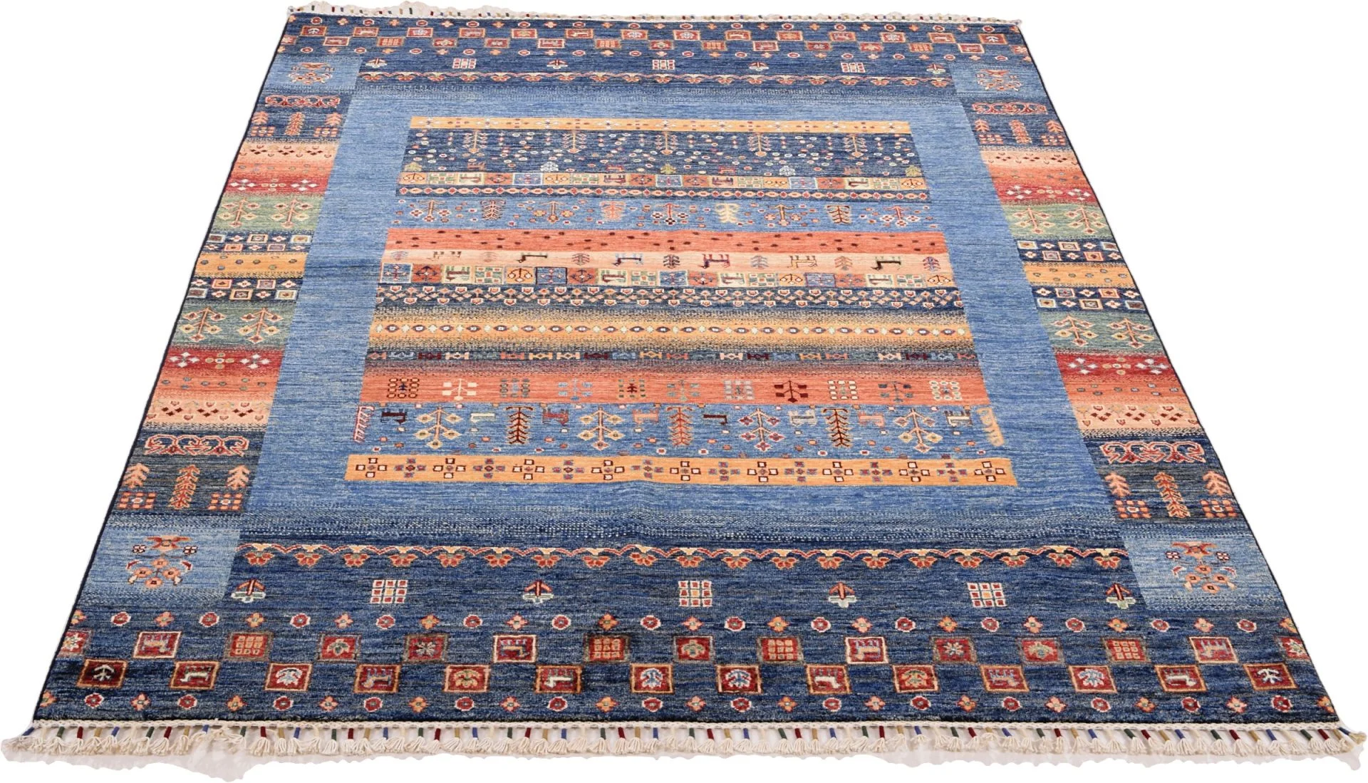 Hand-Knotted Wool Samarkand Pakistani Rug, 169 × 237 cm