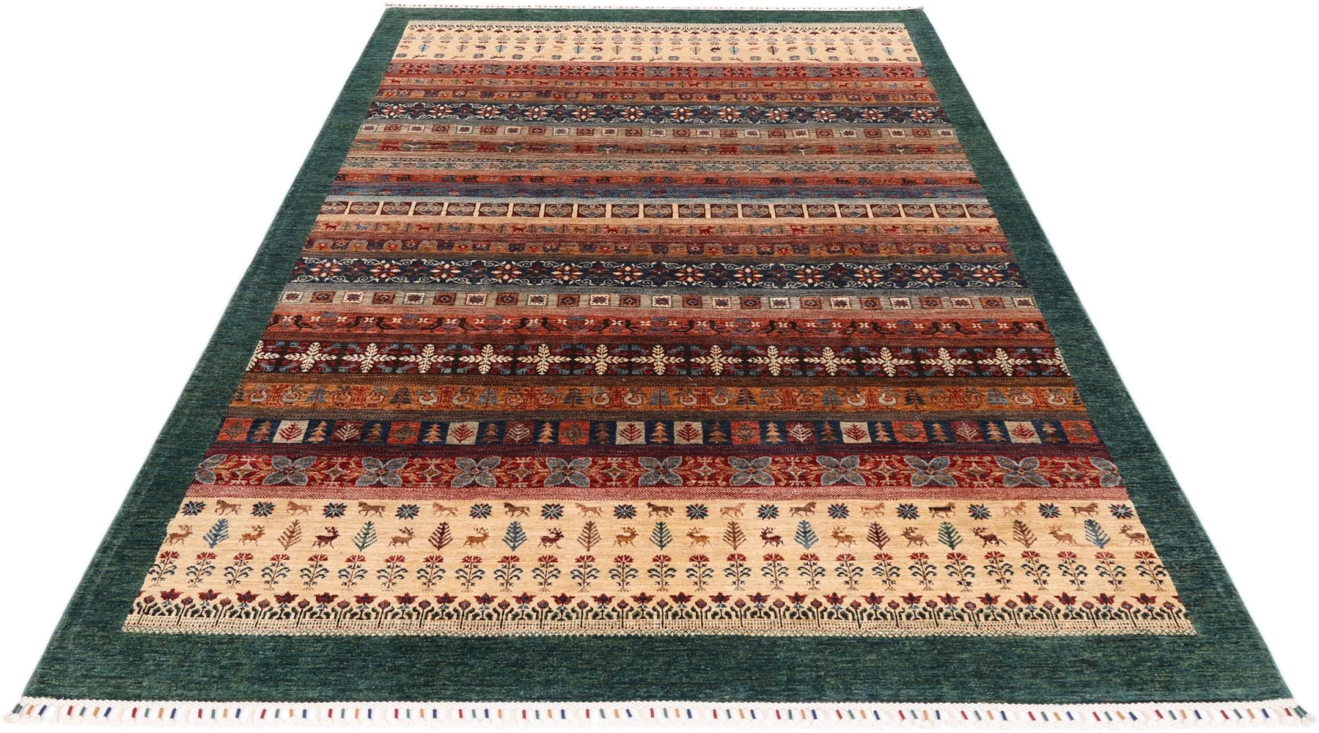 Ziegler Afghan Rug 204 × 285 cm, Wool, hand-knotted