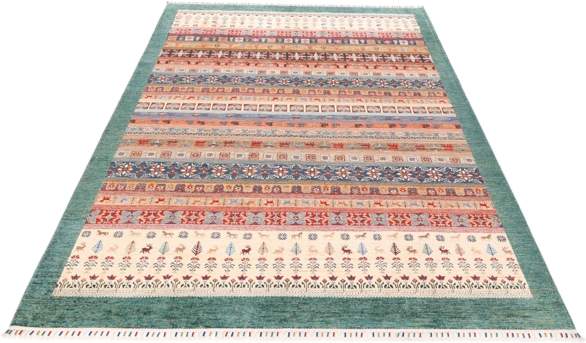 Ziegler Afghan Rug 204 × 285 cm, Wool, hand-knotted