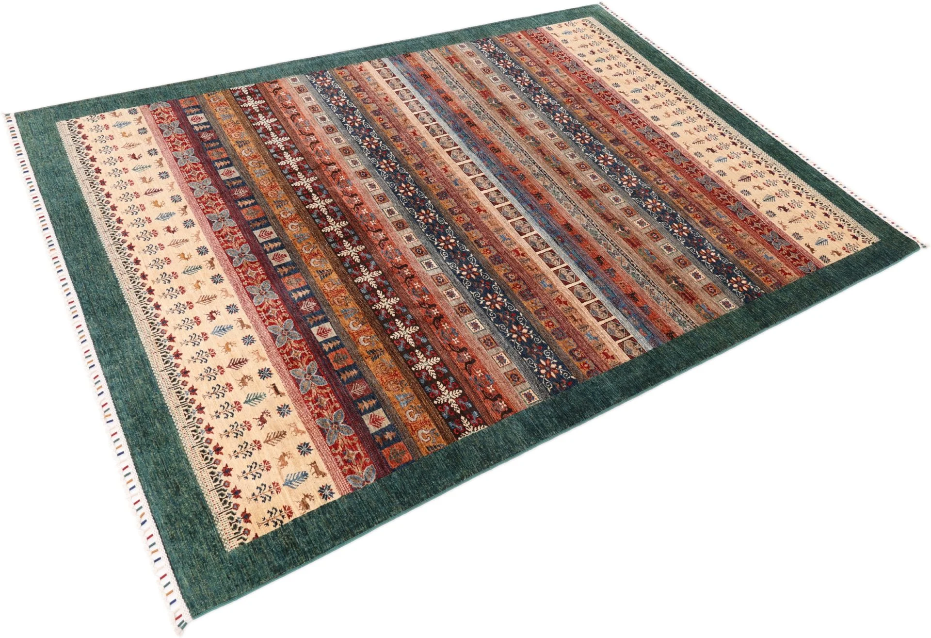 Ziegler Afghan Rug 204 × 285 cm, Wool, hand-knotted