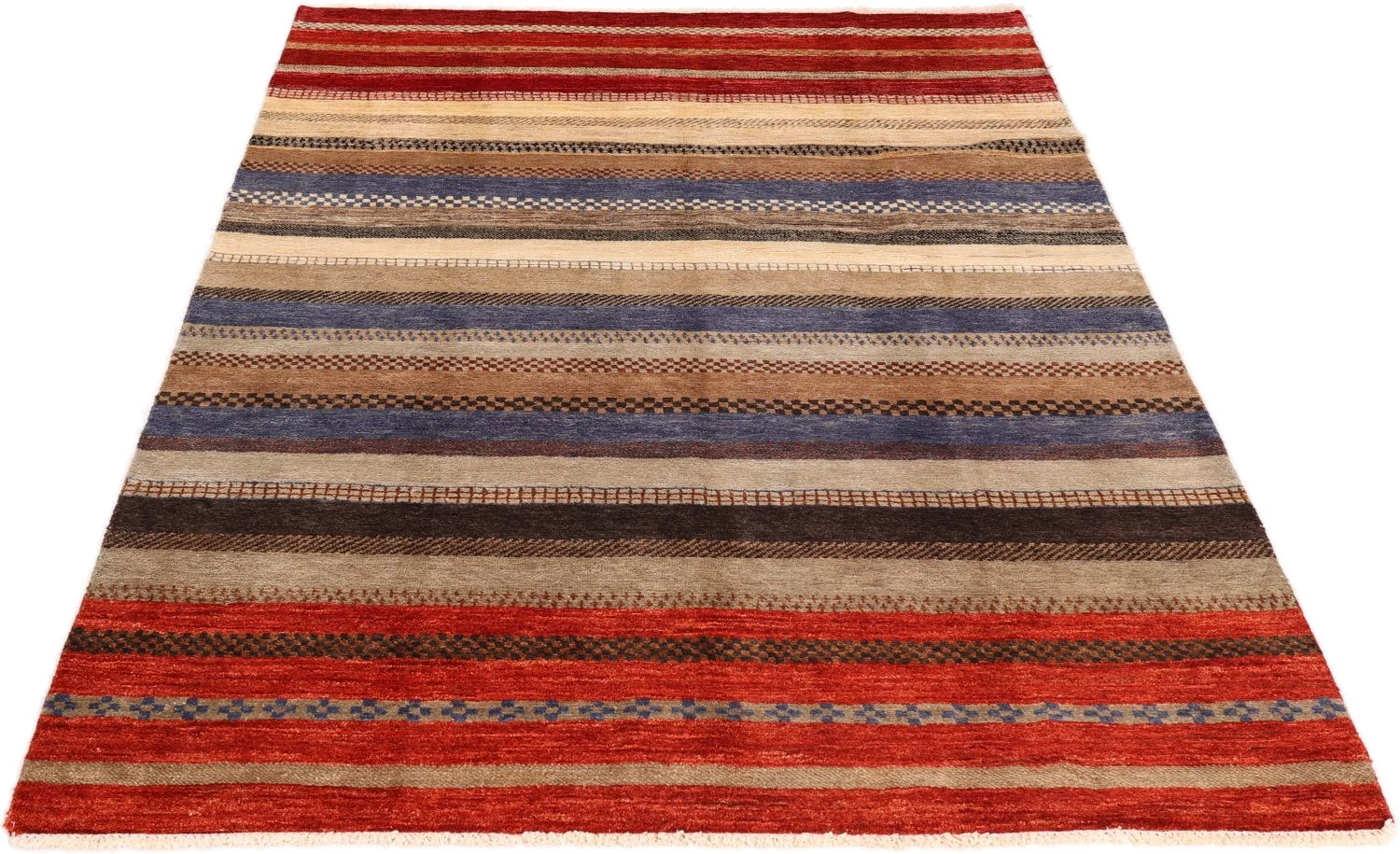 Hand-Knotted Wool Gabbeh Pakistani Rug, 174 × 238 cm