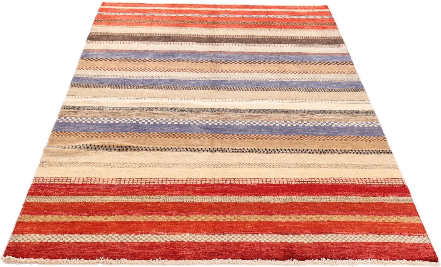 Hand-Knotted Wool Gabbeh Pakistani Rug, 174 × 238 cm