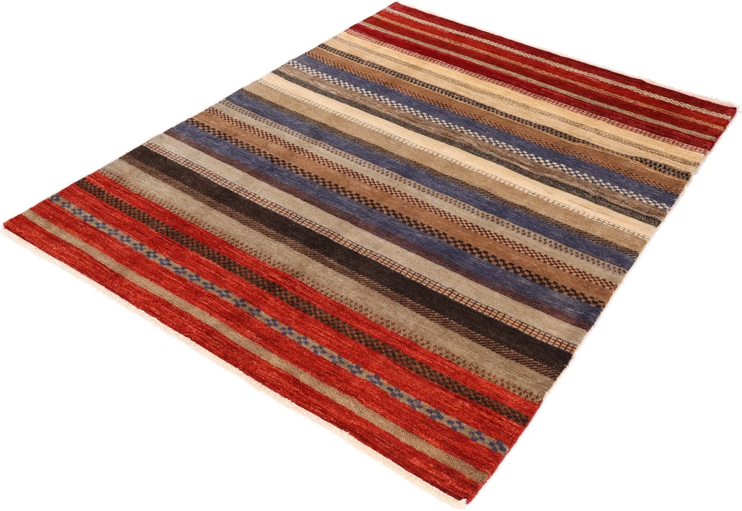Hand-Knotted Wool Gabbeh Pakistani Rug, 174 × 238 cm
