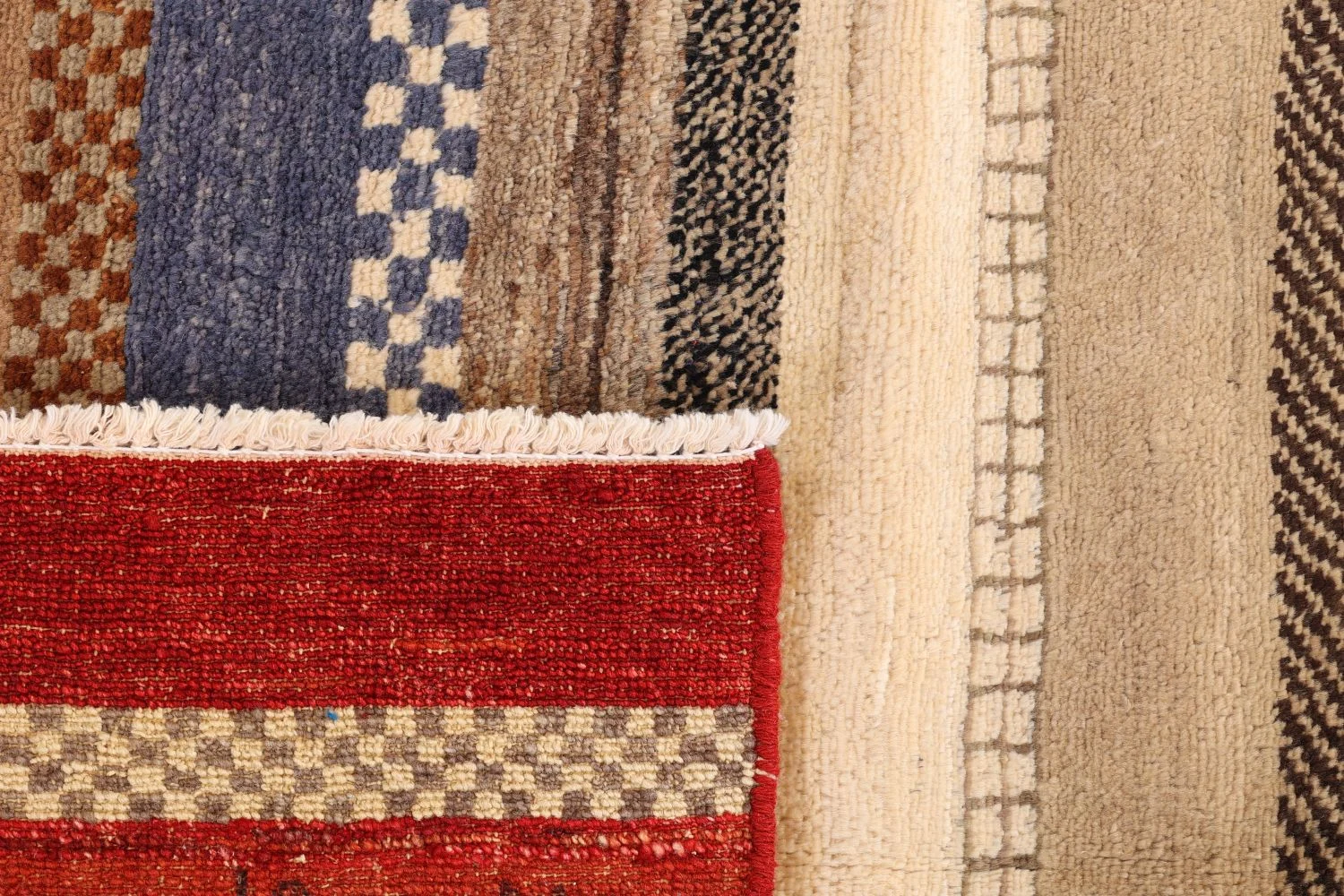 Hand-Knotted Wool Gabbeh Pakistani Rug, 174 × 238 cm