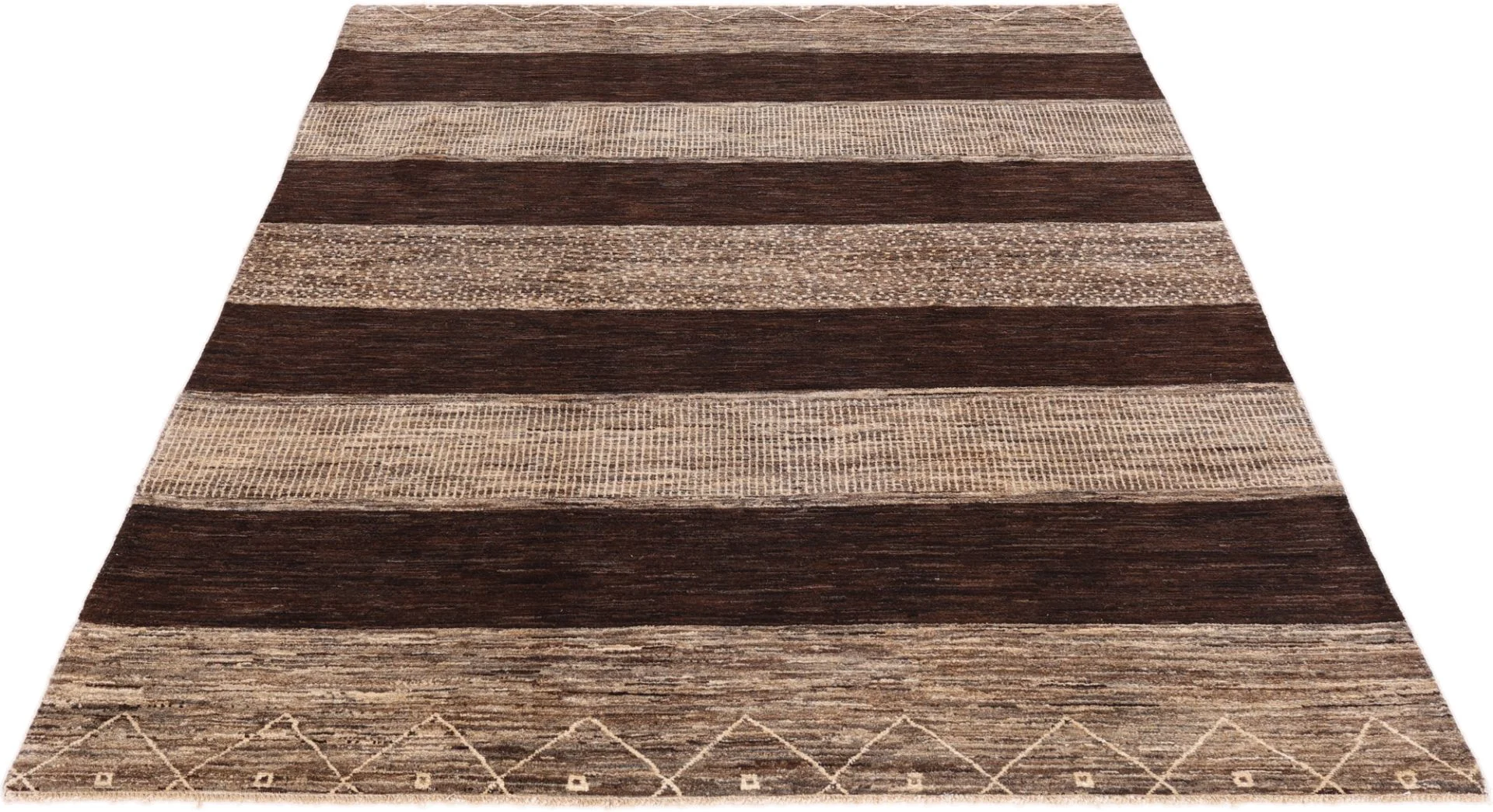Hand-Knotted Wool Gabbeh Pakistani Rug, 207 × 242 cm
