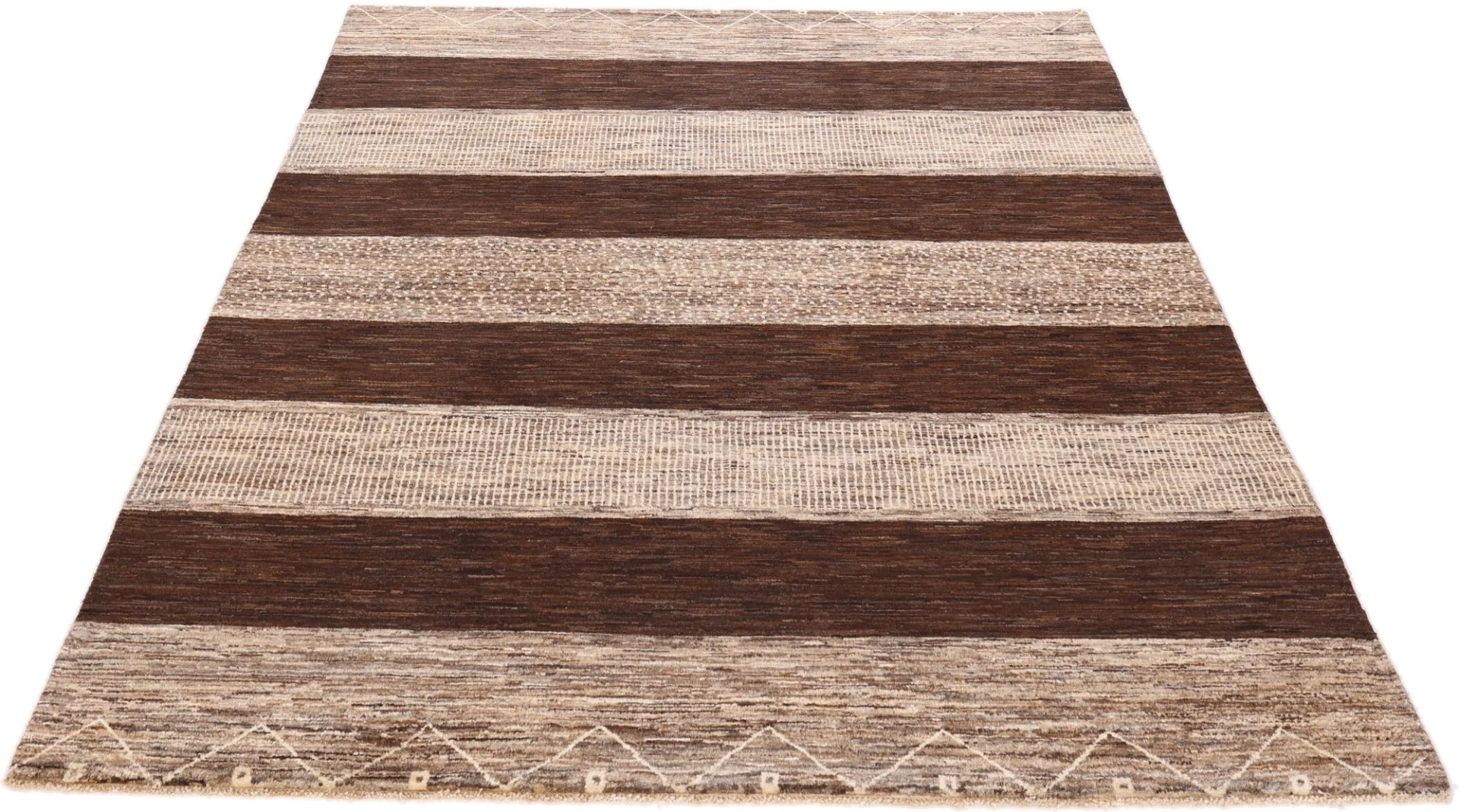 Hand-Knotted Wool Gabbeh Pakistani Rug, 207 × 242 cm