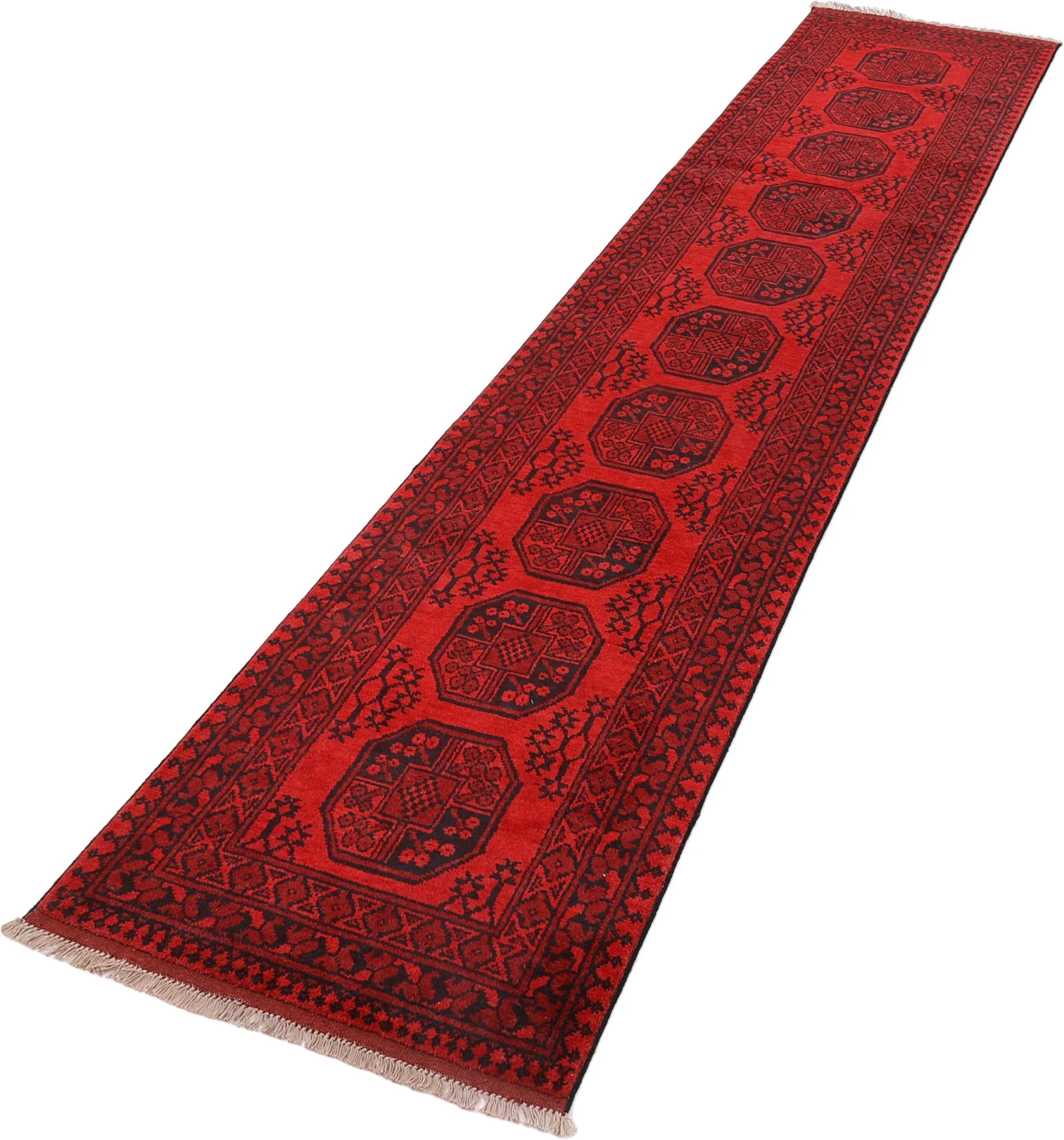 Afghan Rug 80 × 401 cm, Wool, hand-knotted