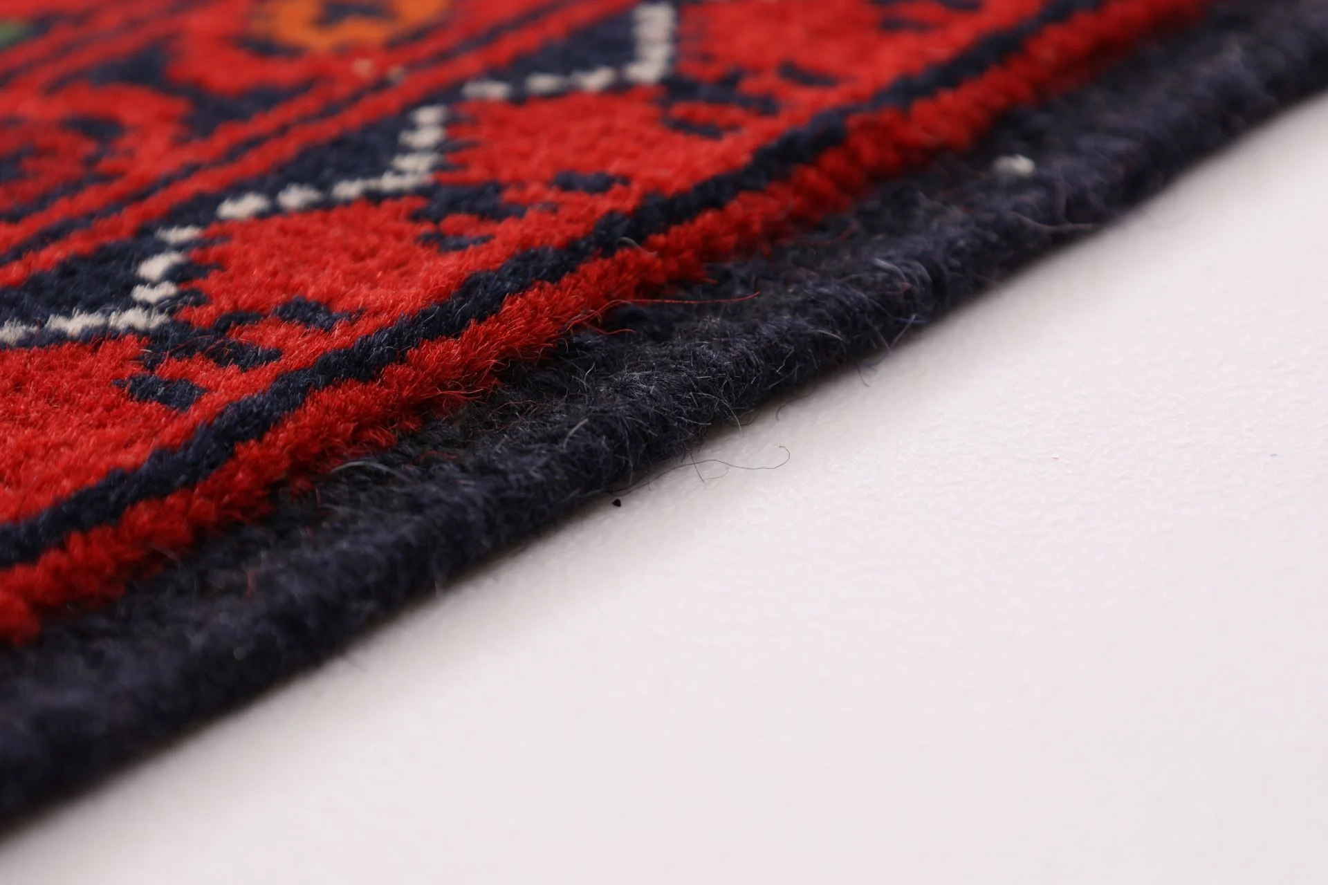 Hand-Knotted Wool Afghan Rug, 200 × 292 cm