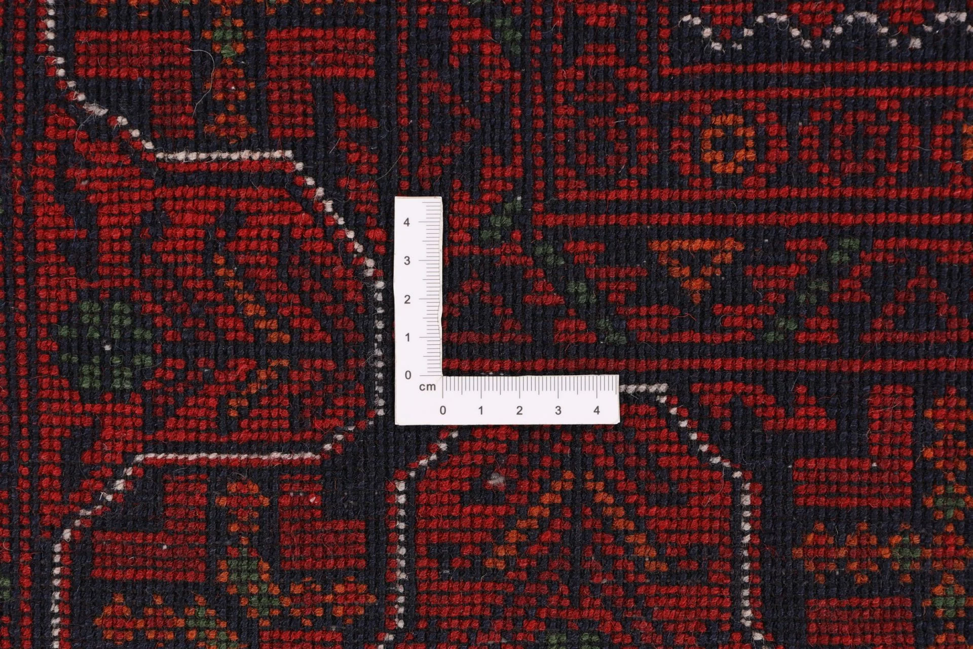 Hand-Knotted Wool Afghan Rug, 200 × 292 cm