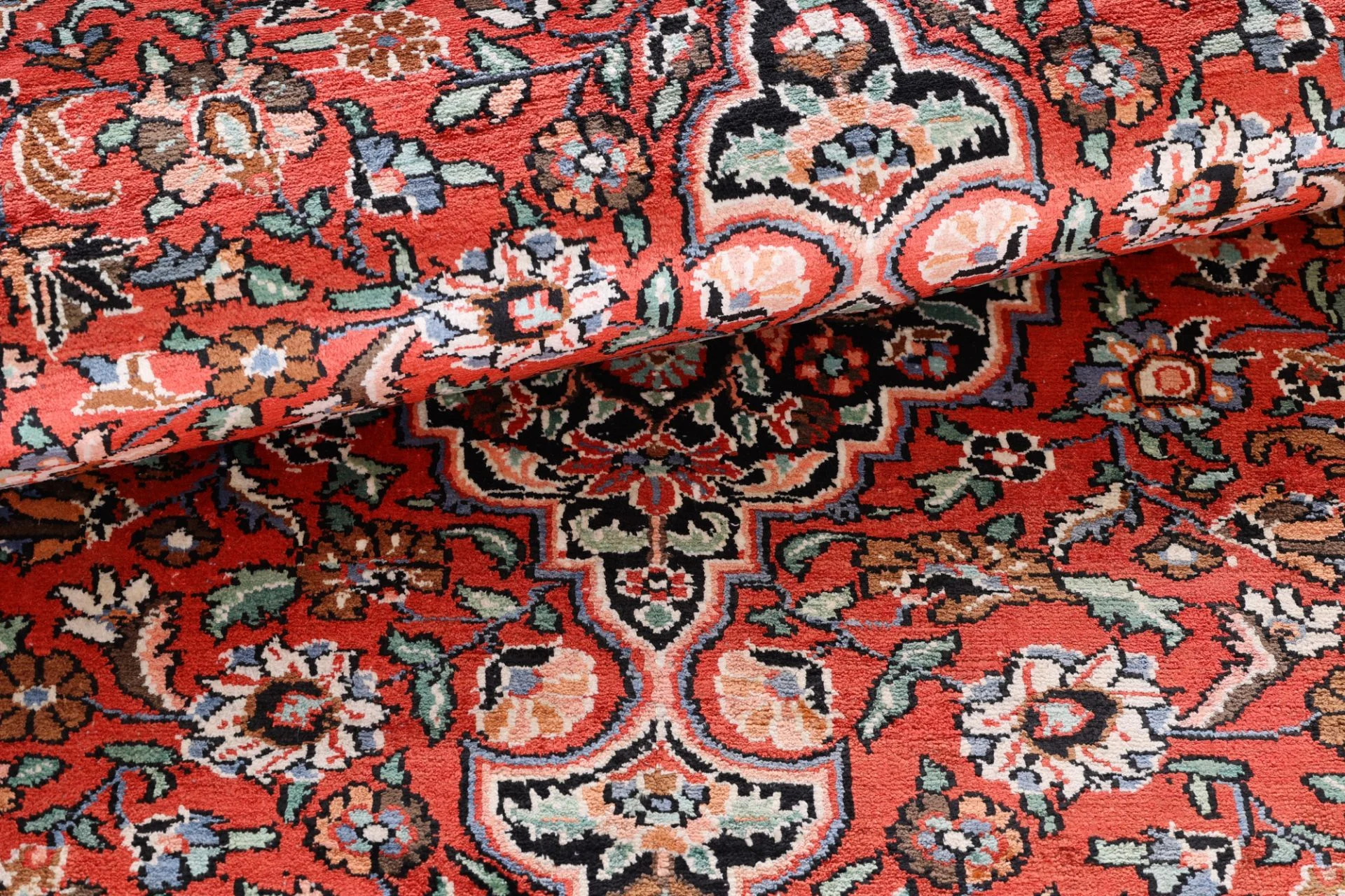 Hand-Knotted Wool Indian Rug, 184 × 124 cm