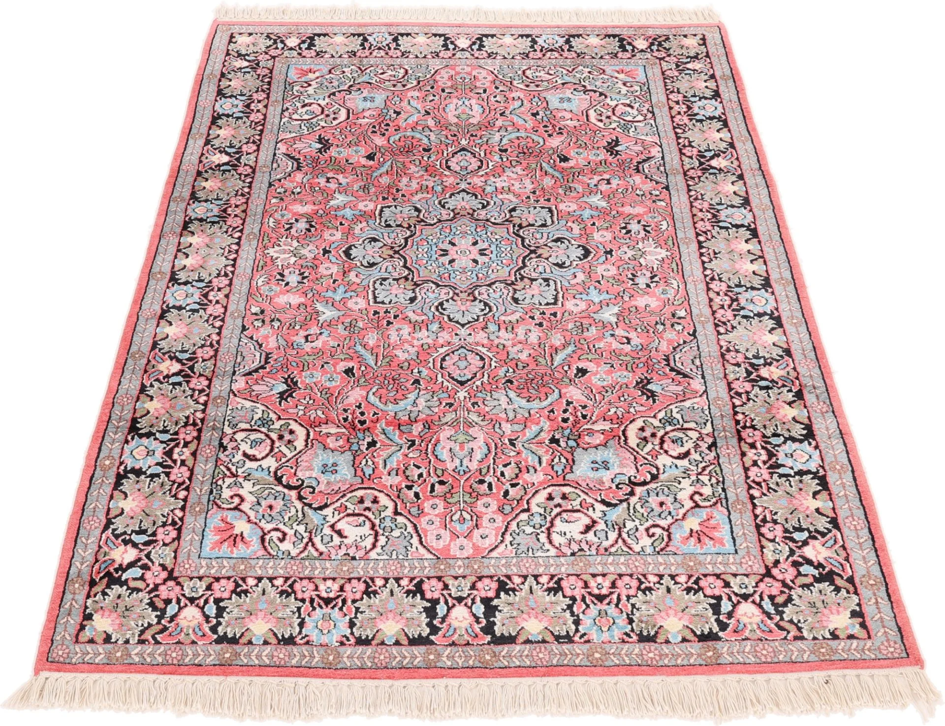 Indian Rug — hand-knotted, 181 × 123 cm, Wool