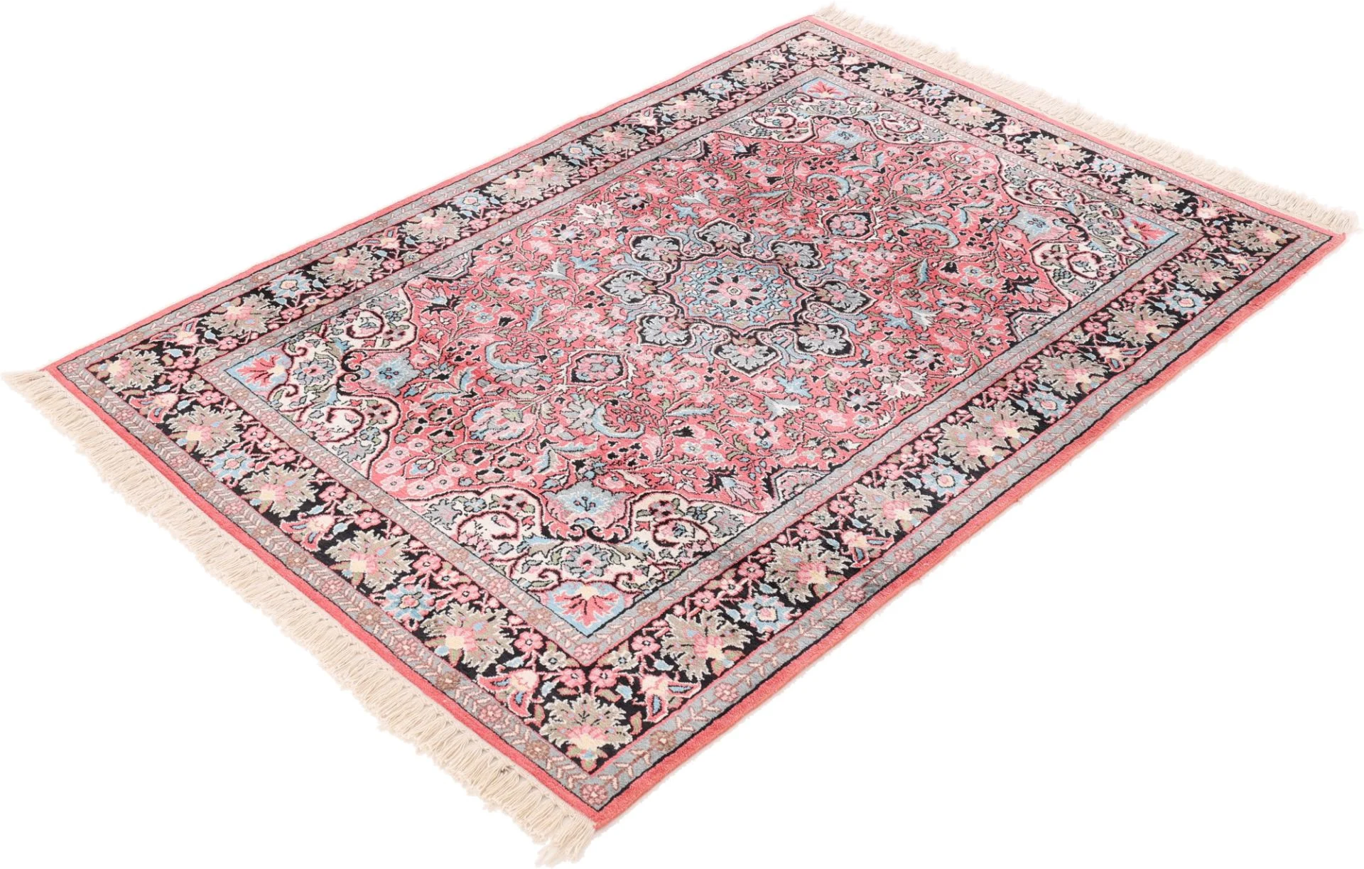 Indian Rug — hand-knotted, 181 × 123 cm, Wool