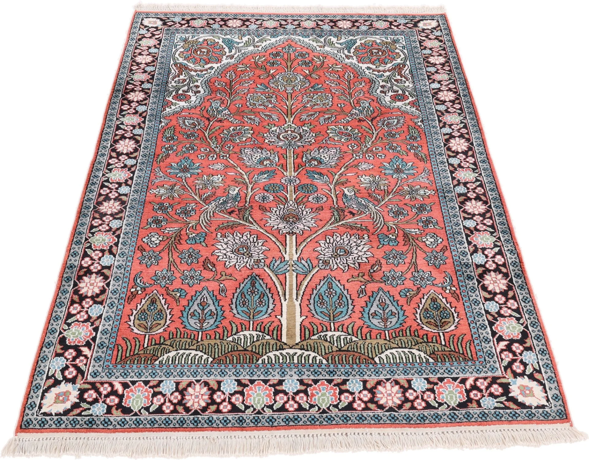 Indian Rug 181 × 124 cm, Wool, hand-knotted