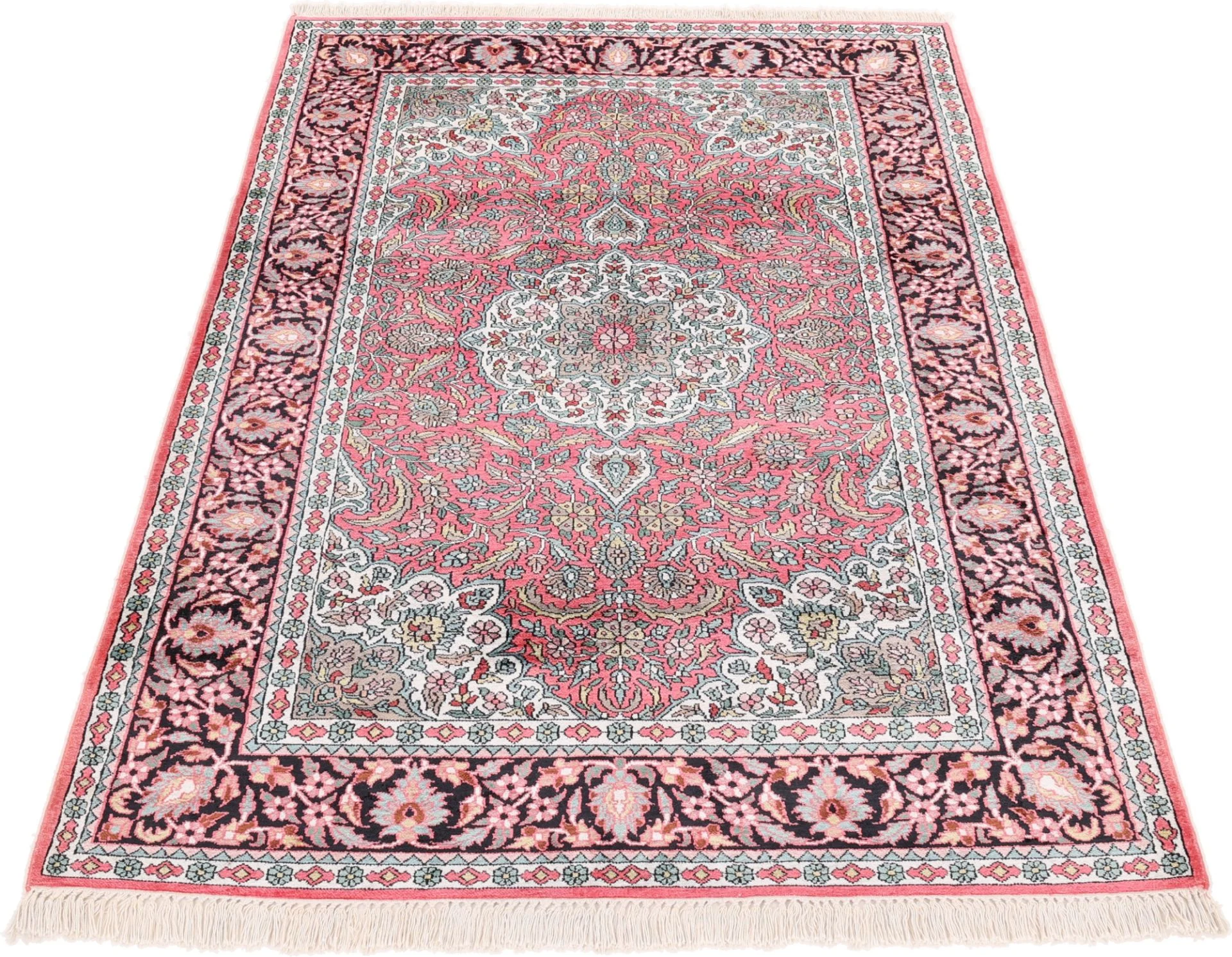 Indian Rug — hand-knotted, 190 × 128 cm, Wool