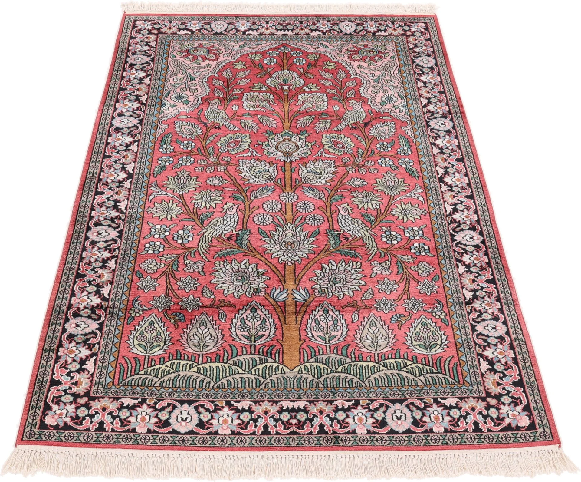 Indian Rug — hand-knotted, 180 × 121 cm, Wool