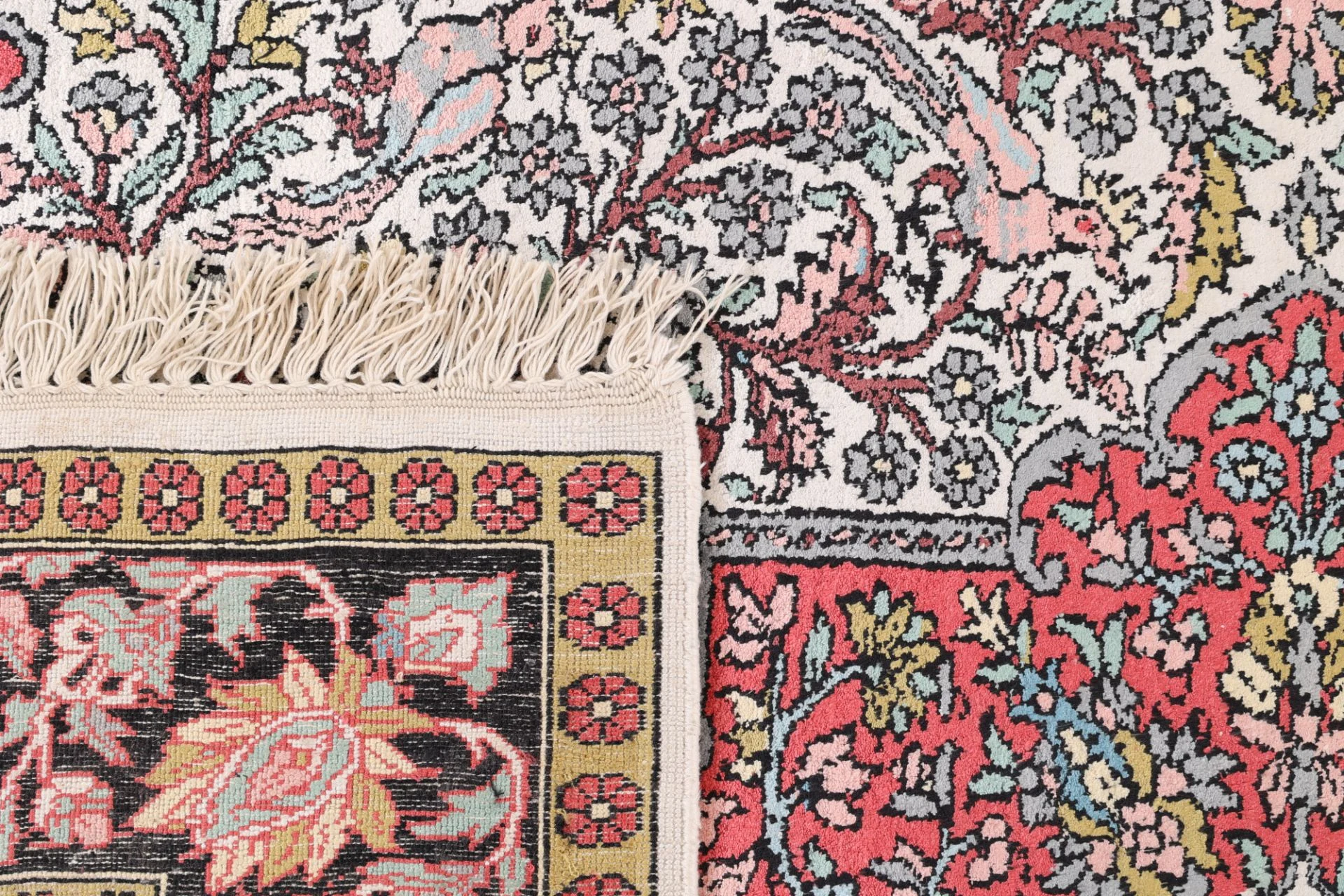 Hand-Knotted Wool Indian Rug, 193 × 120 cm
