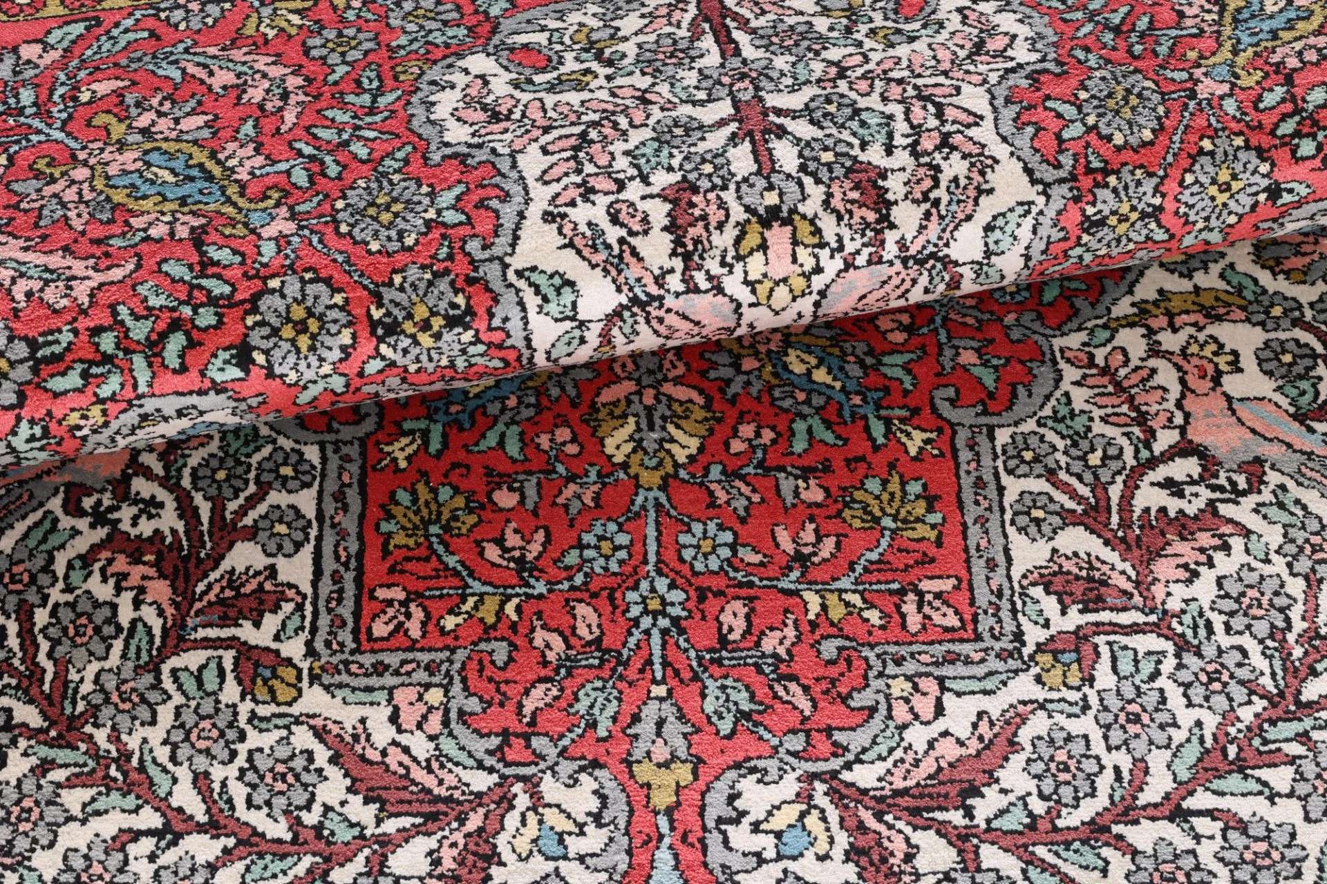 Hand-Knotted Wool Indian Rug, 193 × 120 cm
