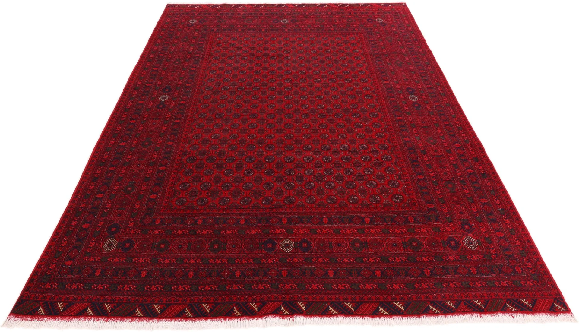 Afghan Rug 198 × 292 cm, Wool, hand-knotted