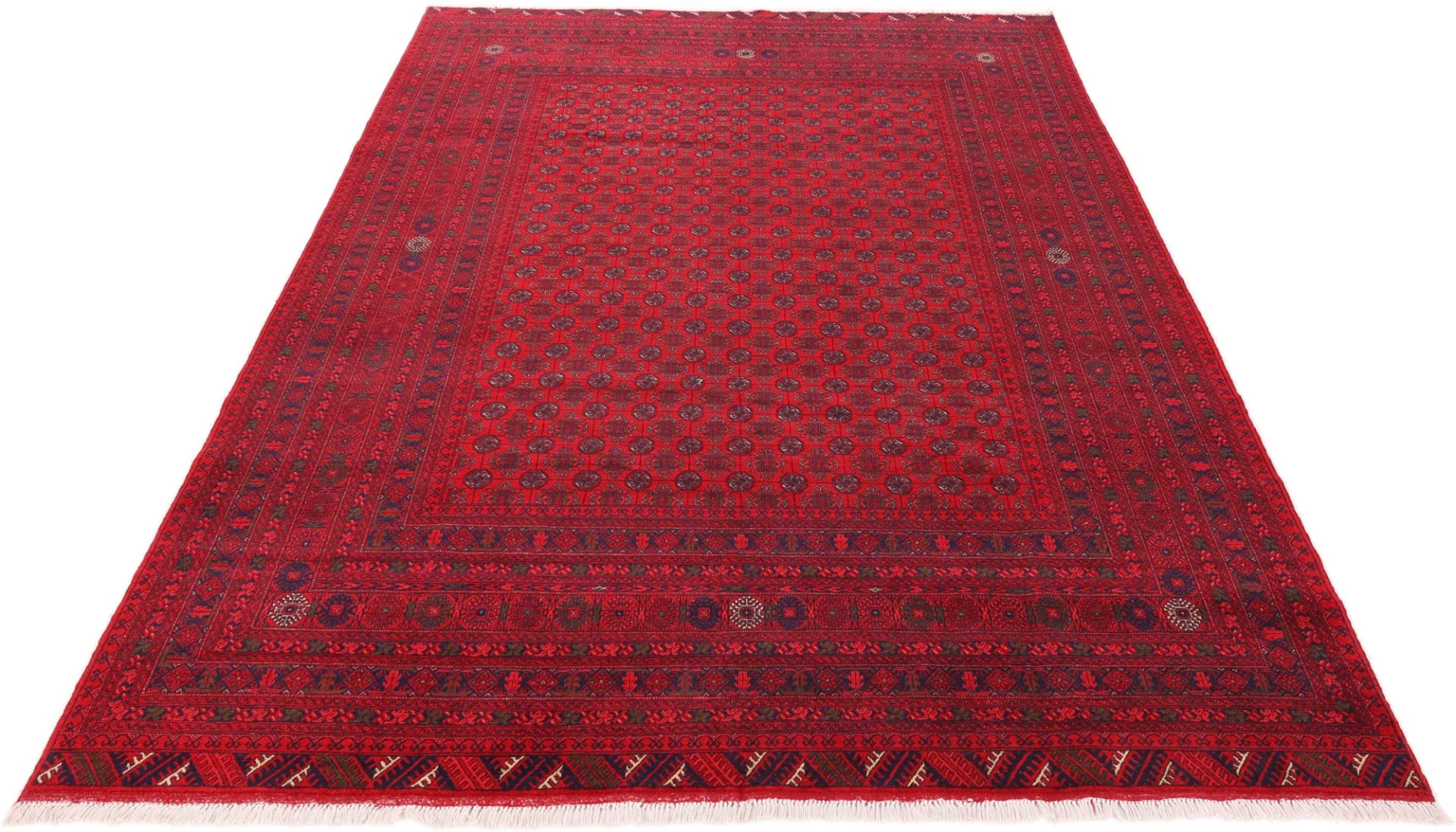 Afghan Rug 198 × 292 cm, Wool, hand-knotted