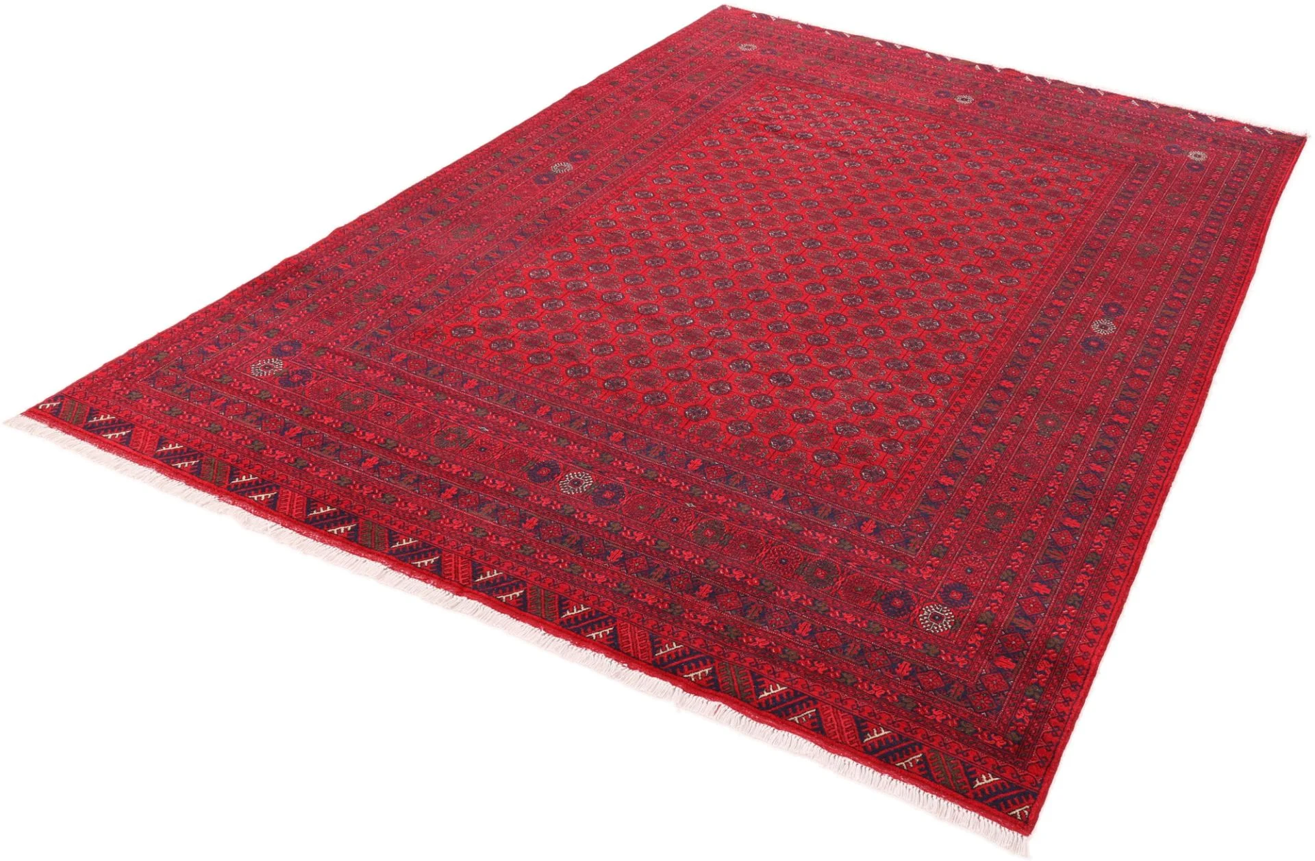 Afghan Rug 198 × 292 cm, Wool, hand-knotted