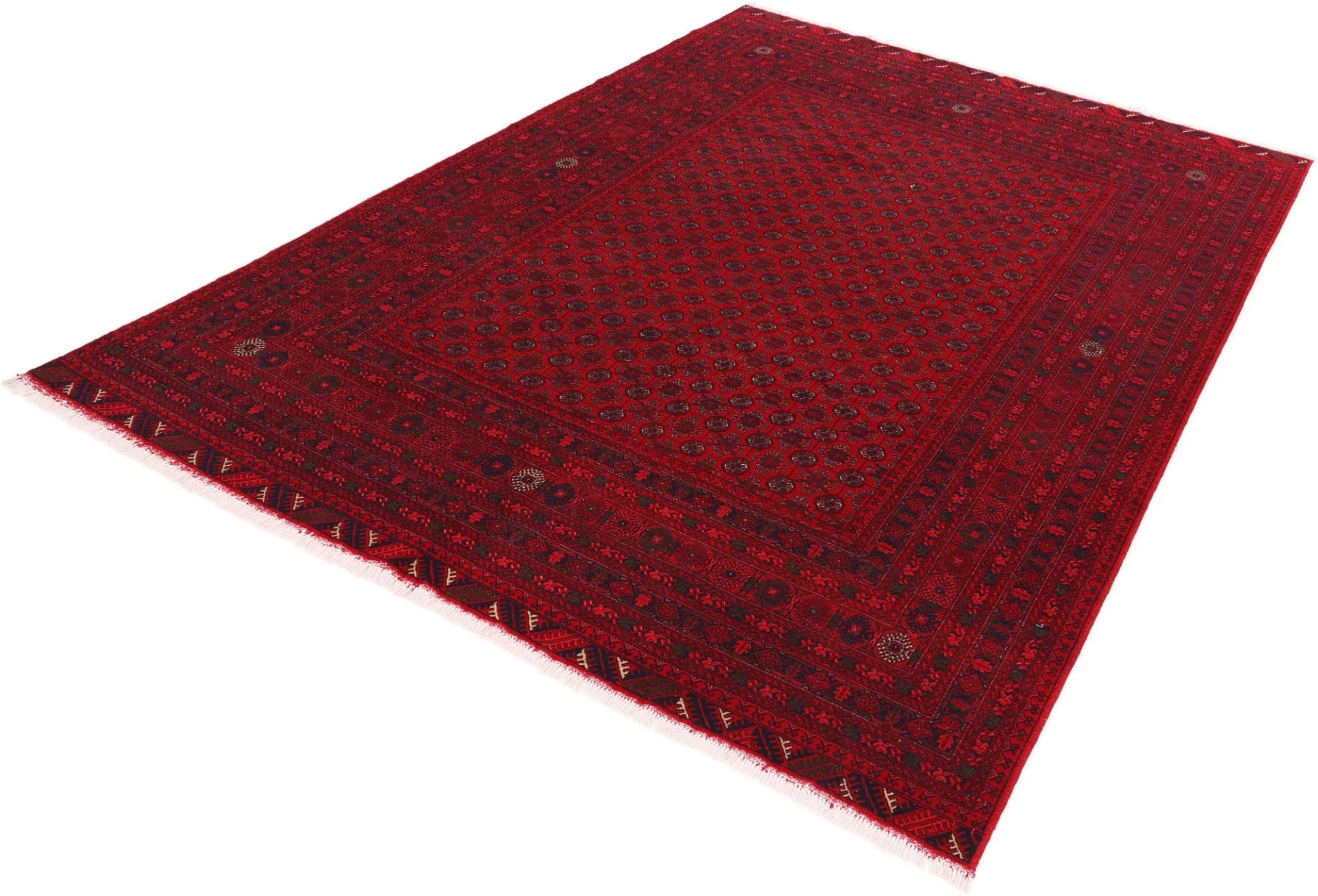 Afghan Rug 198 × 292 cm, Wool, hand-knotted
