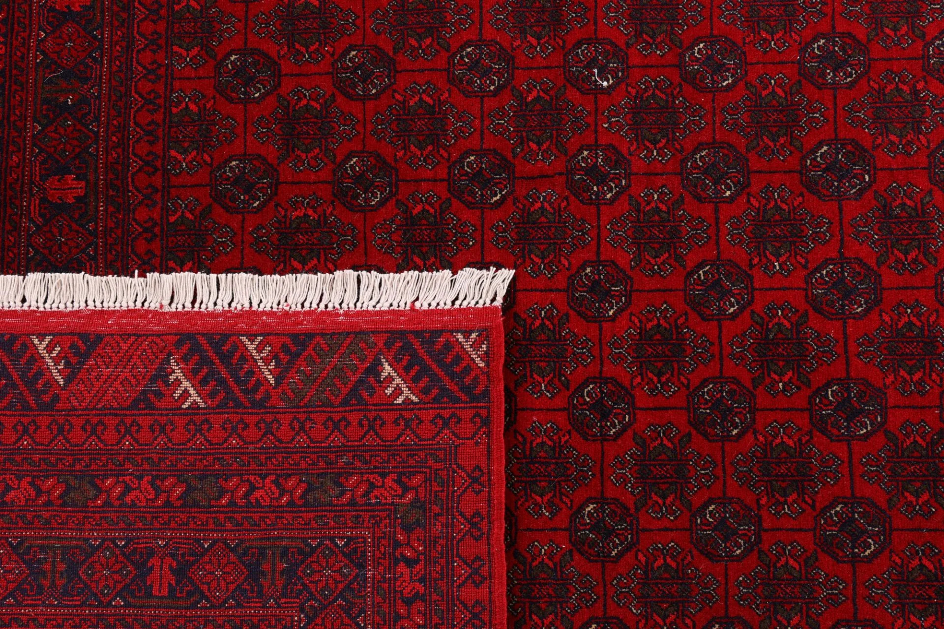 Afghan Rug 198 × 292 cm, Wool, hand-knotted