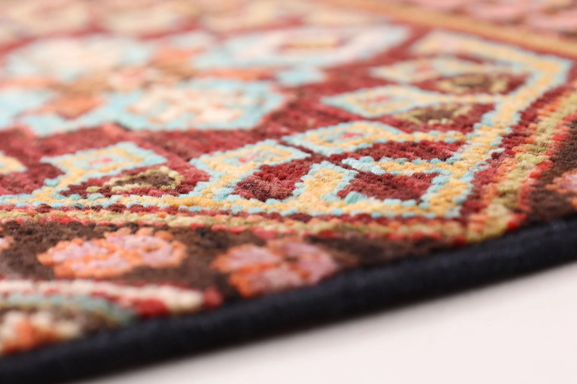 Hand-Knotted Wool Samarkand Afghan Rug, 84 × 311 cm