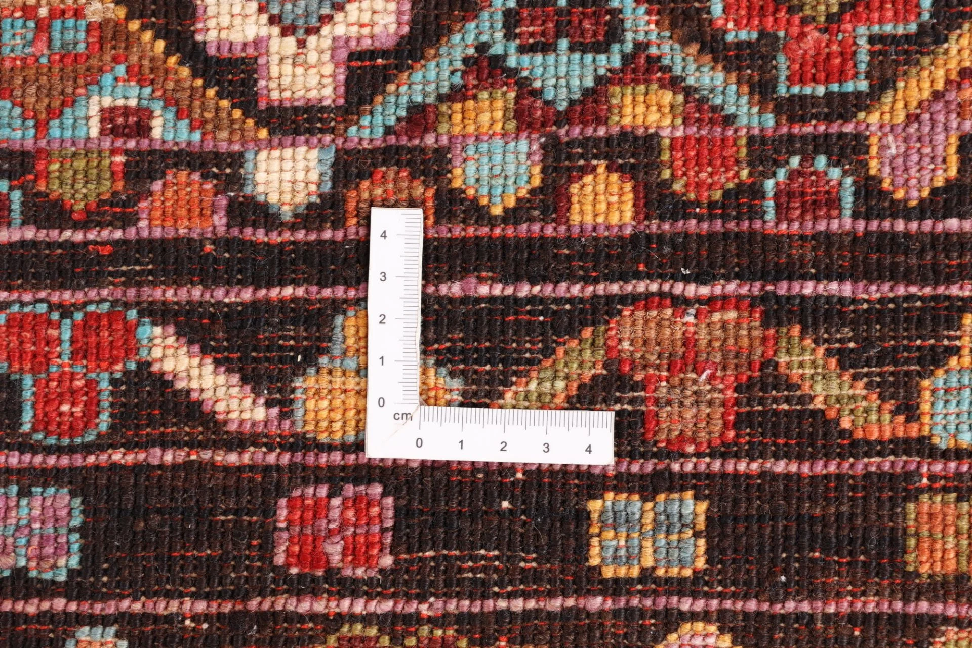 Samarkand Afghan Rug — hand-knotted, 84 × 312 cm, Wool