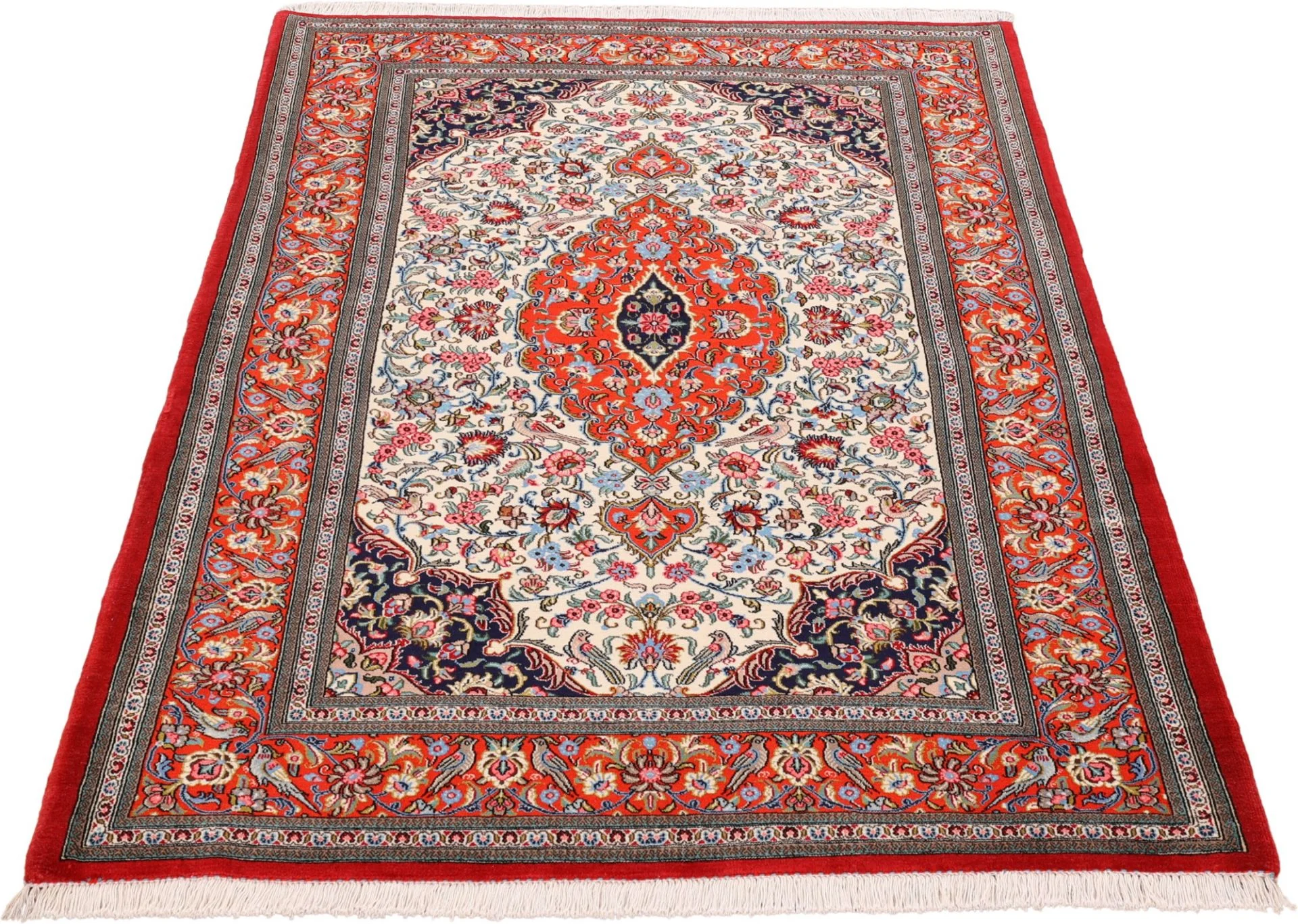 Qom Persian Rug 136 × 202 cm, Wool, hand-knotted