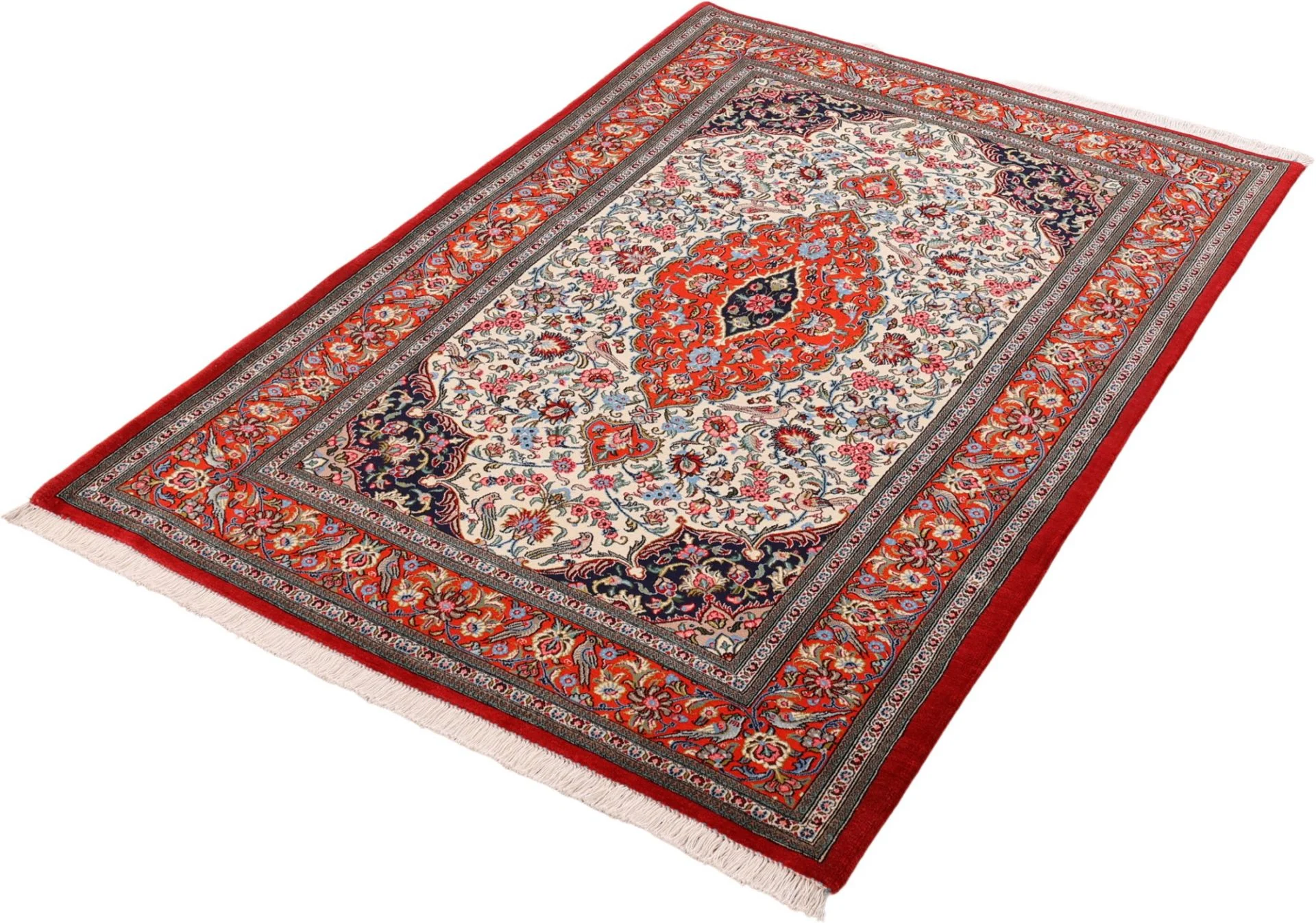Qom Persian Rug 136 × 202 cm, Wool, hand-knotted