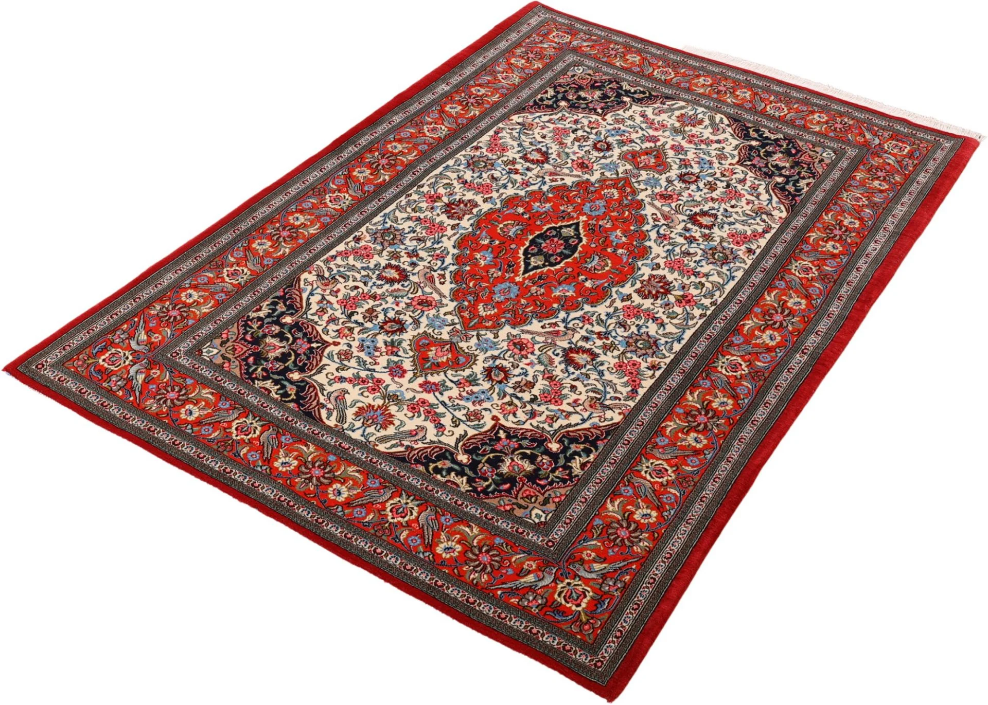 Qom Persian Rug 136 × 202 cm, Wool, hand-knotted