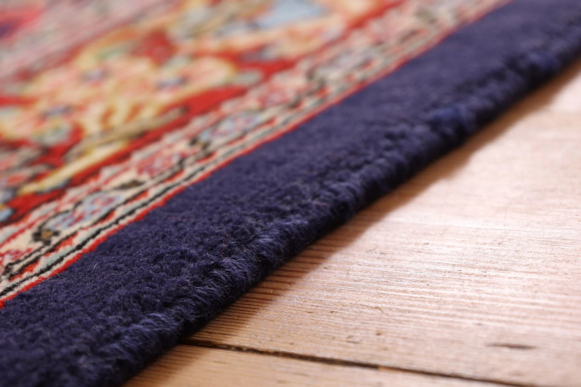 Hand-Knotted Wool Qom Persian Rug, 136 × 212 cm