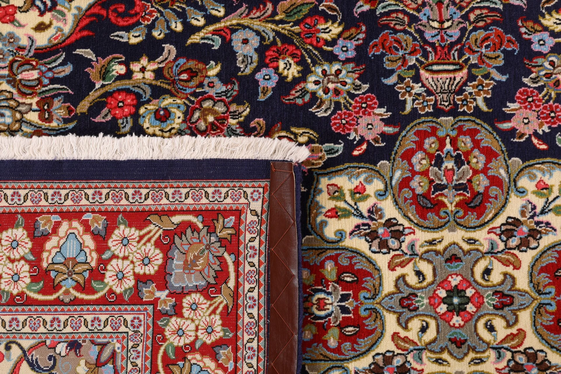 Hand-Knotted Wool Qom Persian Rug, 136 × 212 cm