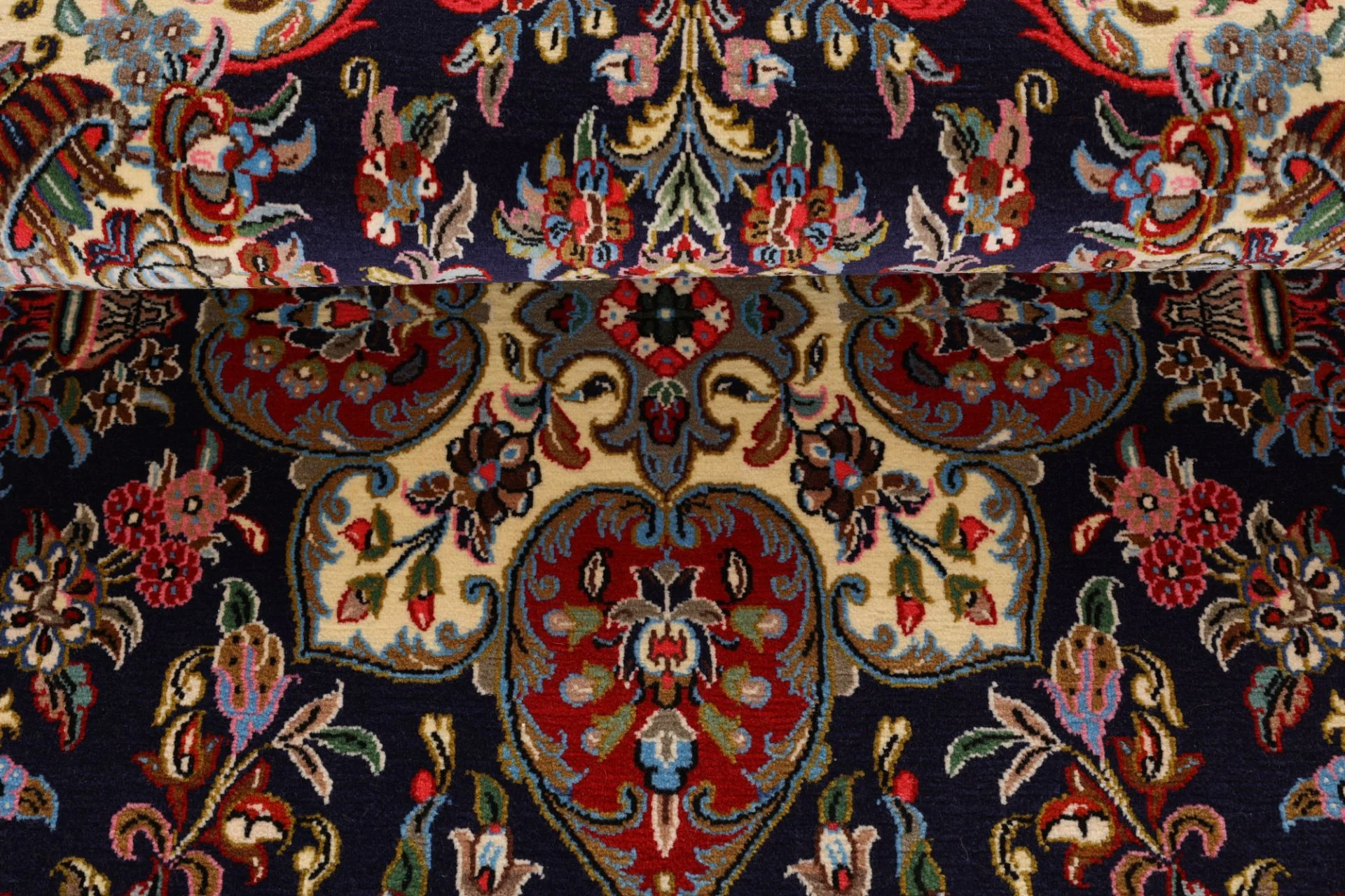 Hand-Knotted Wool Qom Persian Rug, 136 × 212 cm