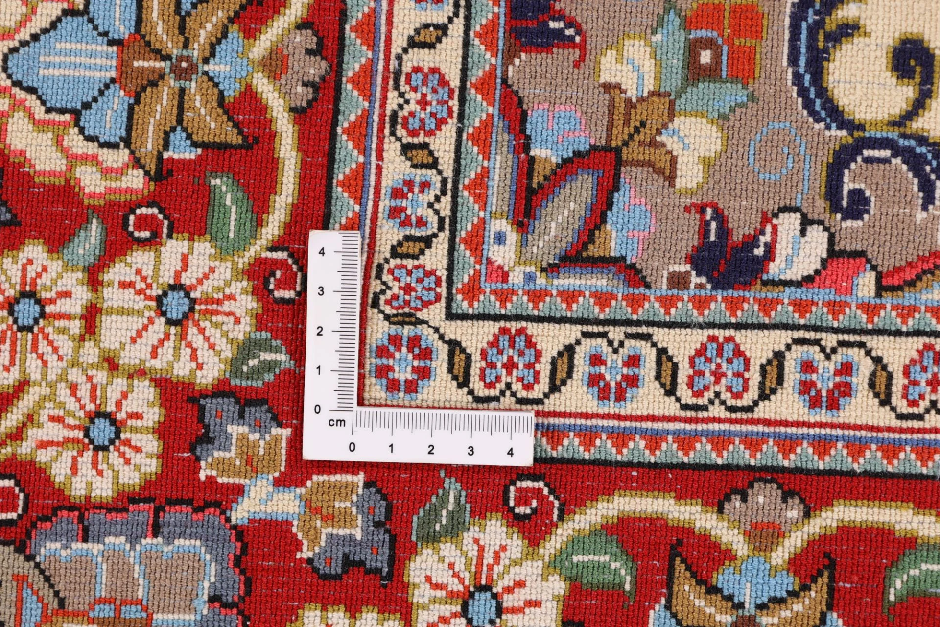 Hand-Knotted Wool Qom Persian Rug, 136 × 212 cm