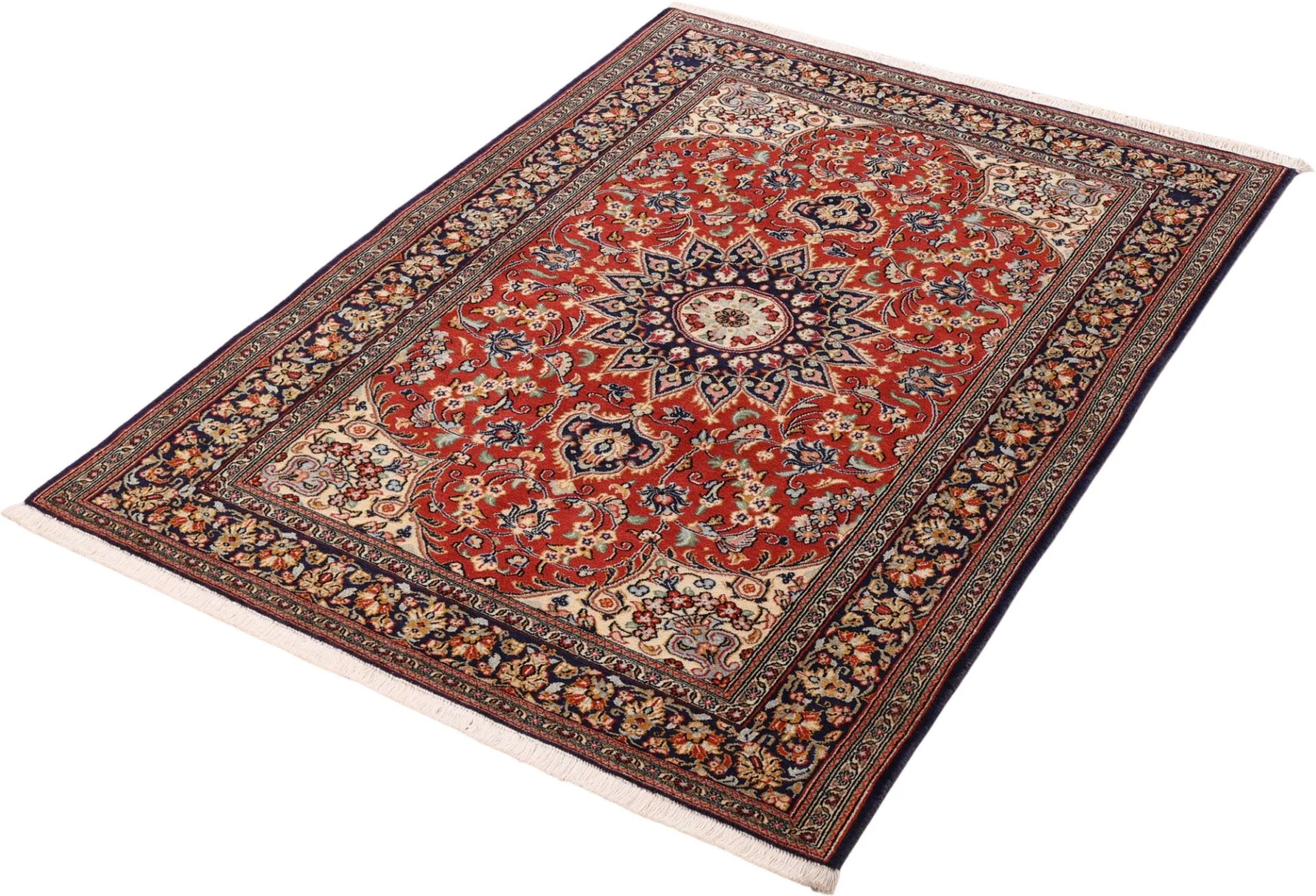 perserteppich-ghom-129-x-177-cm-schurwolle-handgeknupft-27 Qom Persian Rug 129 × 177 cm, Wool, hand-knotted